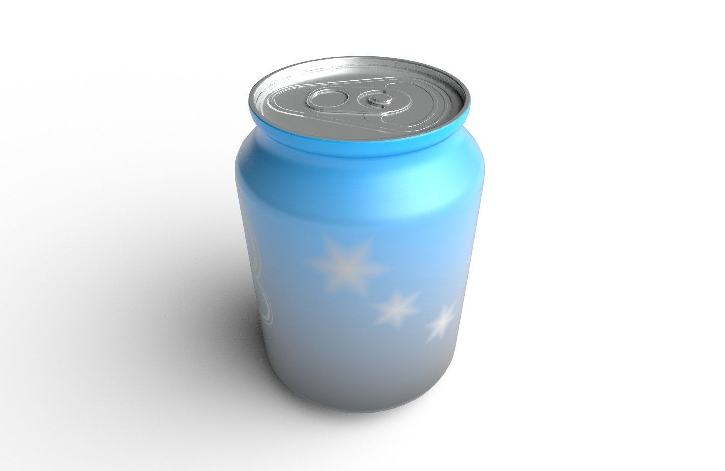 Drink Can Standart 250 ml Low-poly 3D model_6