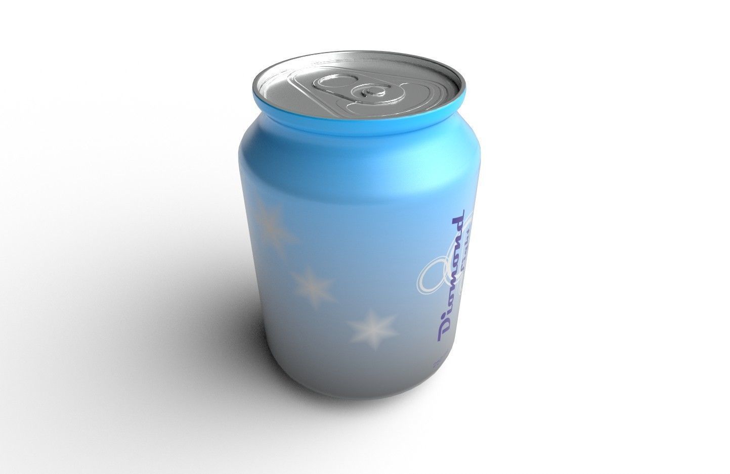 Drink Can Standart 250 ml Low-poly 3D model_7