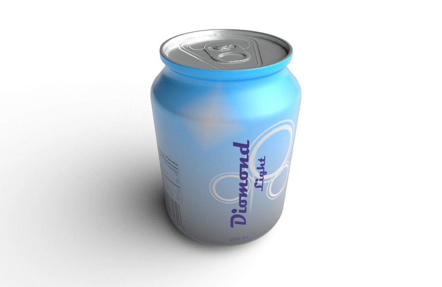 Drink Can Standart 250 ml Low-poly 3D model_16