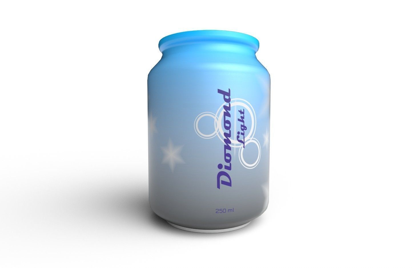 Drink Can Standart 250 ml Low-poly 3D model_11