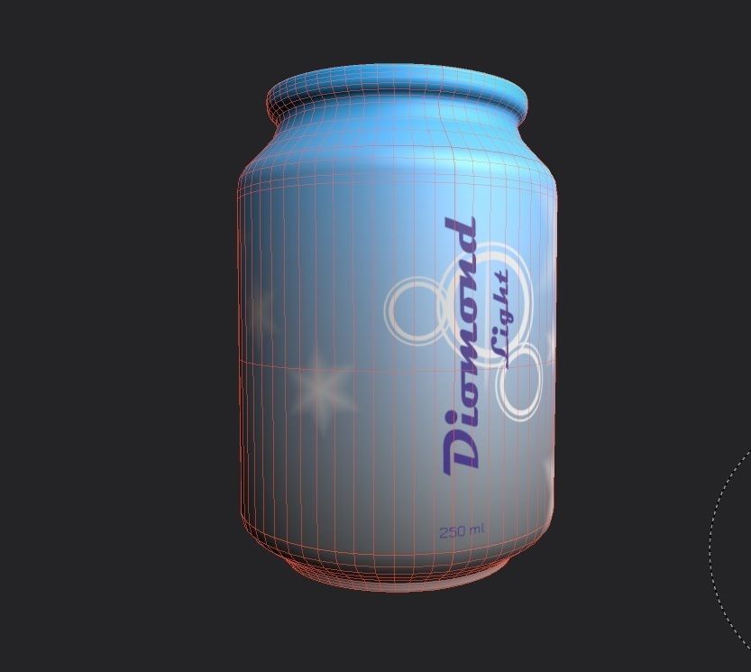 Drink Can Standart 250 ml Low-poly 3D model_27