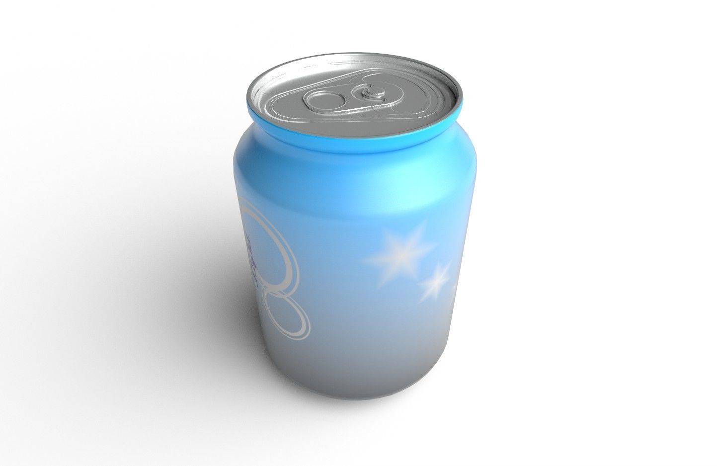 Drink Can Standart 250 ml Low-poly 3D model_22