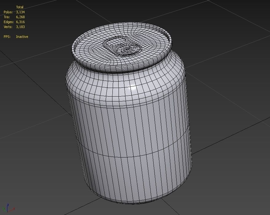 Drink Can Standart 250 ml Low-poly 3D model_14