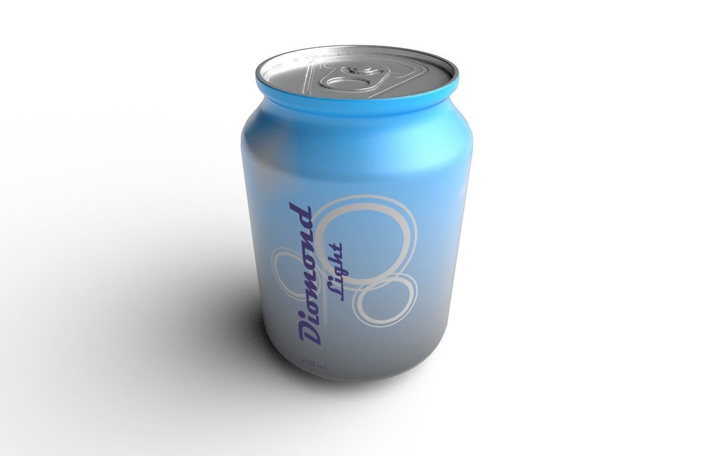 Drink Can Standart 250 ml Low-poly 3D model_19