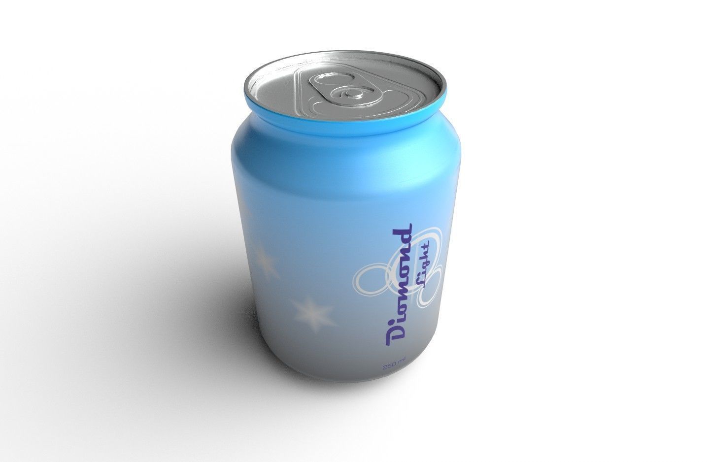 Drink Can Standart 250 ml Low-poly 3D model_23