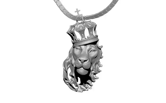 High detailed Last King Lion pendant with Crown