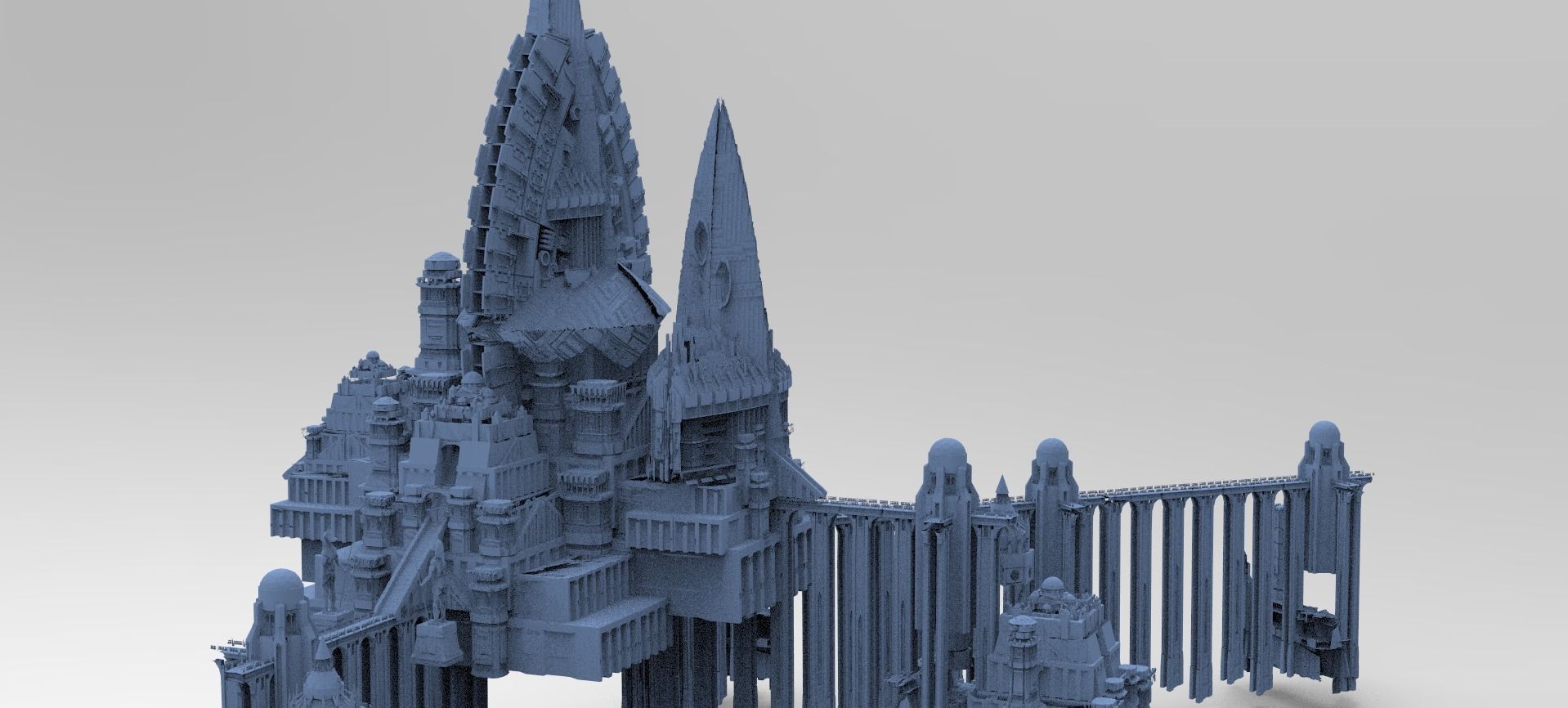 Wizards Master Fortress Kings Tower 3D model_1