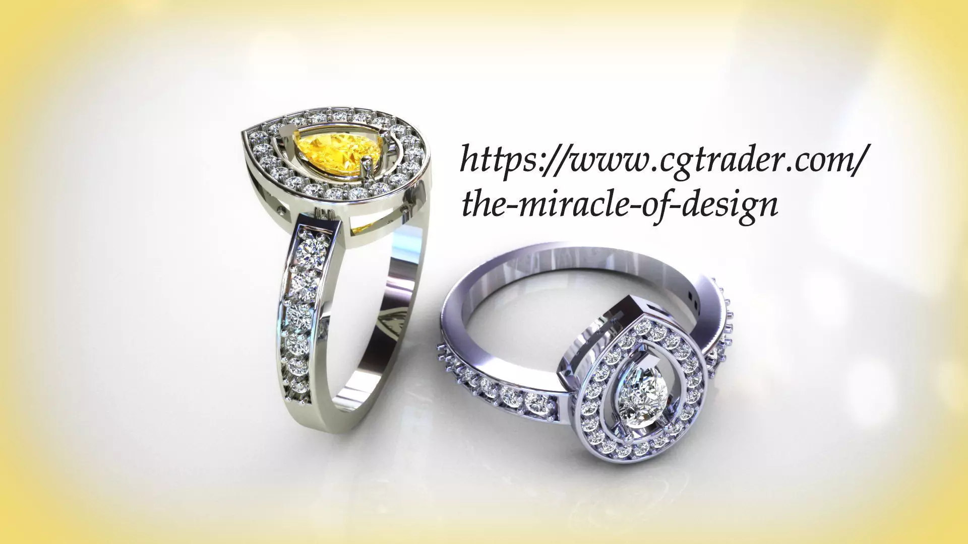 diamond ring Free 3D print model