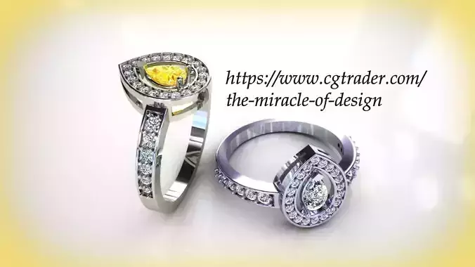 diamond ring Free 3D print model