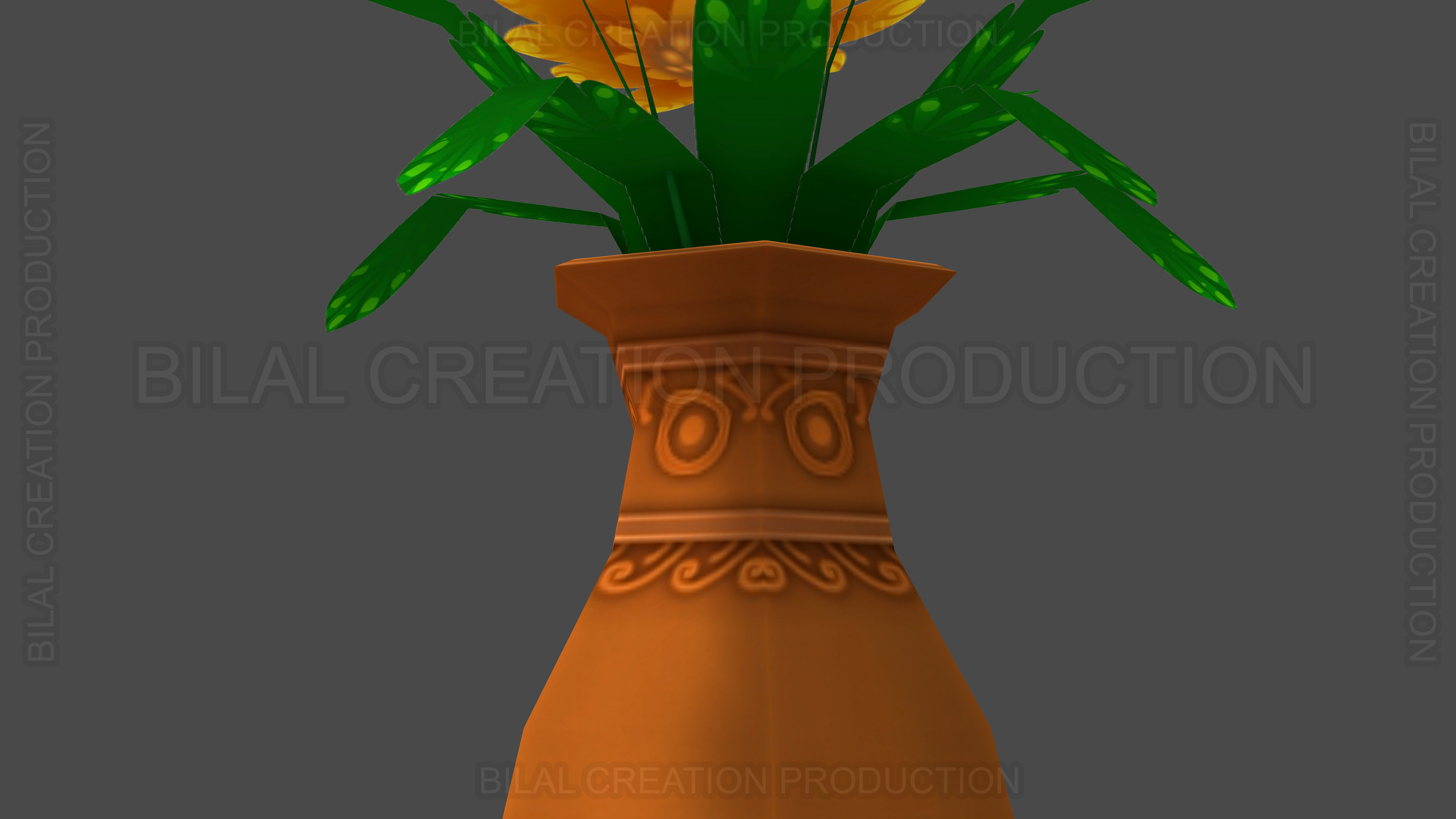 FLOWER POT Low-poly 3D model_13