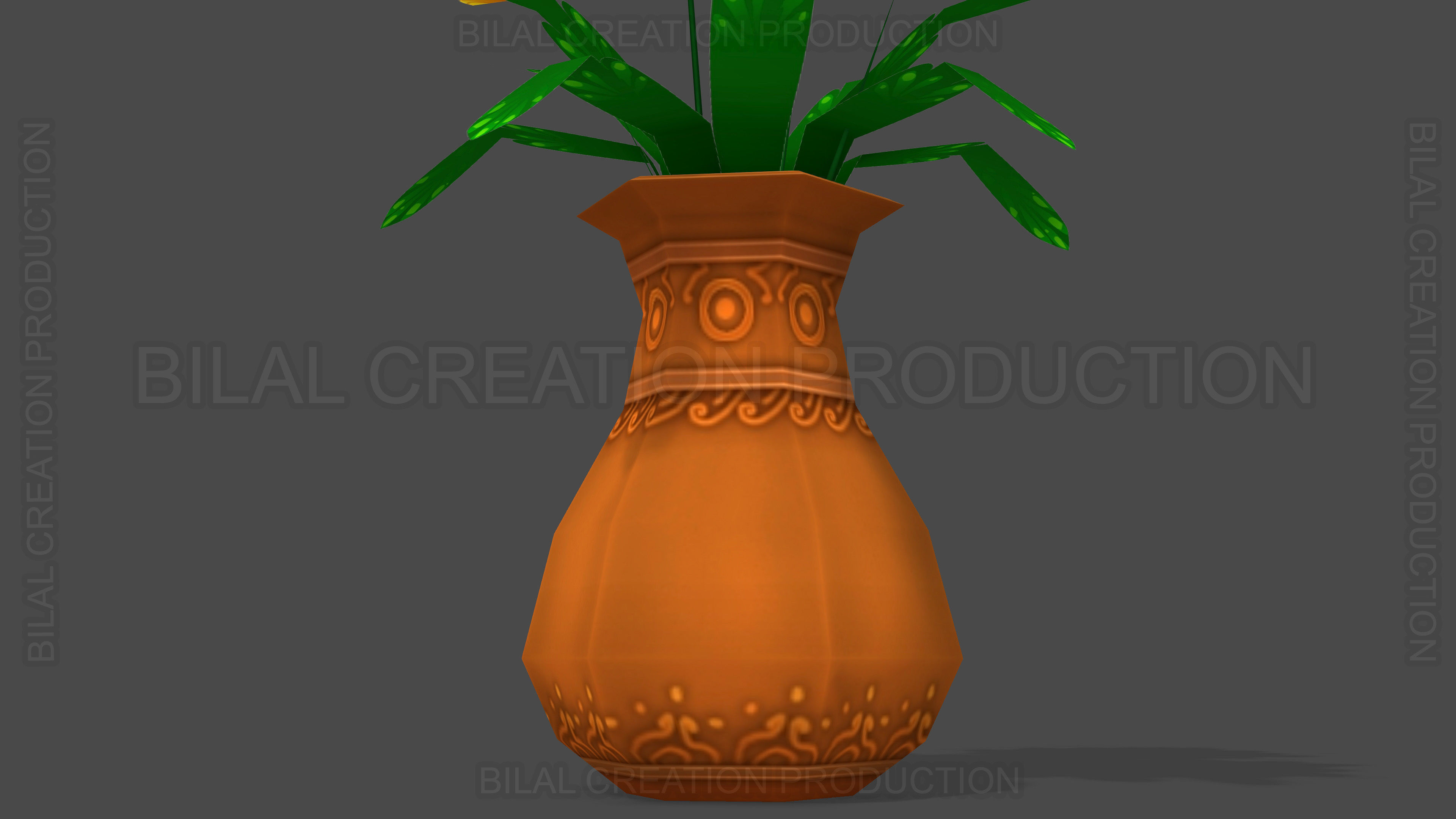 FLOWER POT Low-poly 3D model_12