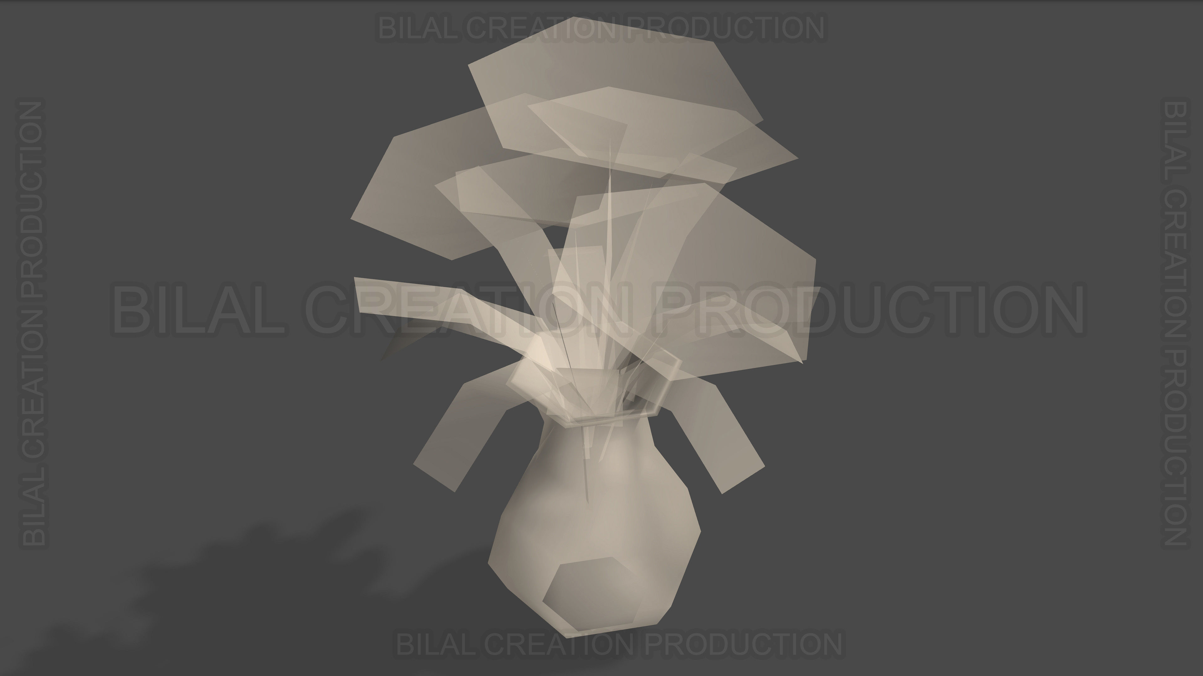 FLOWER POT Low-poly 3D model_17