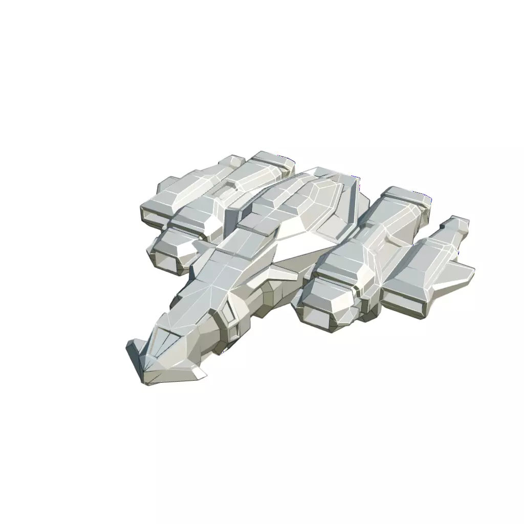 Low poly spaceship Free low-poly 3D model