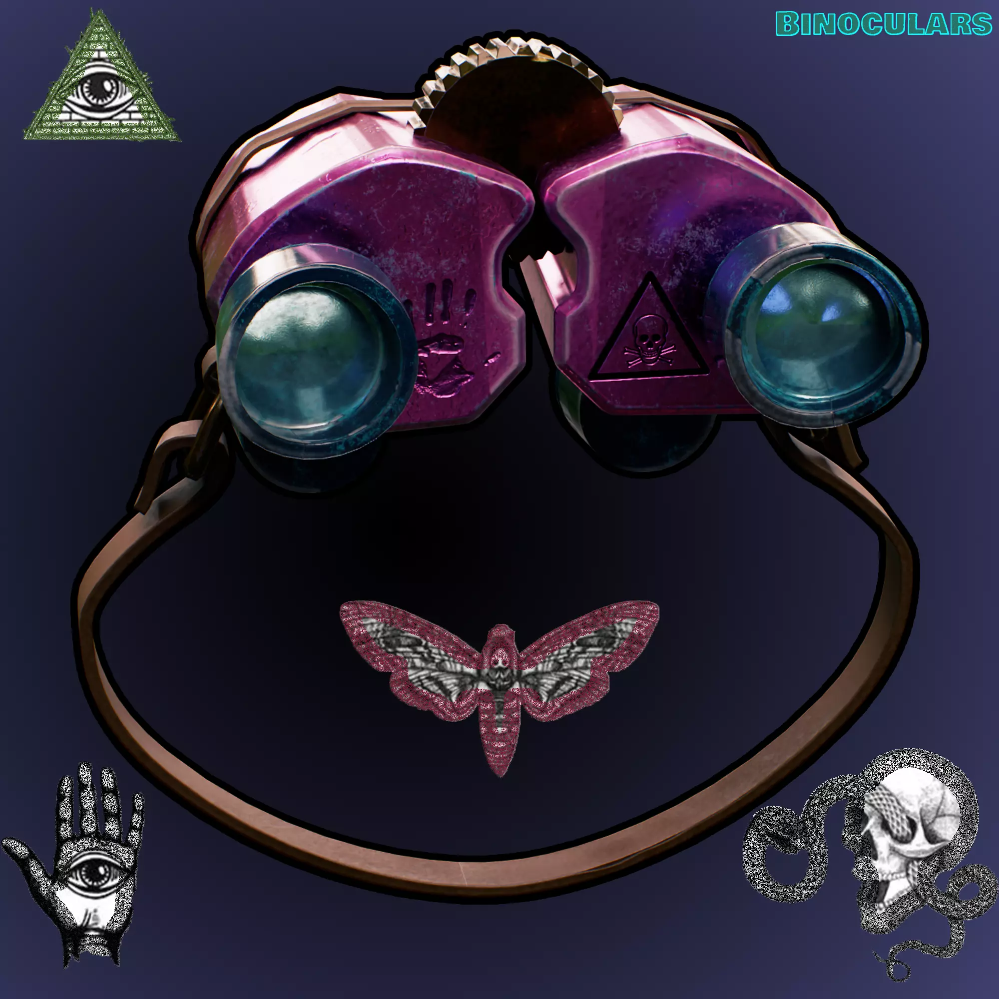 Binoculars Free low-poly 3D model