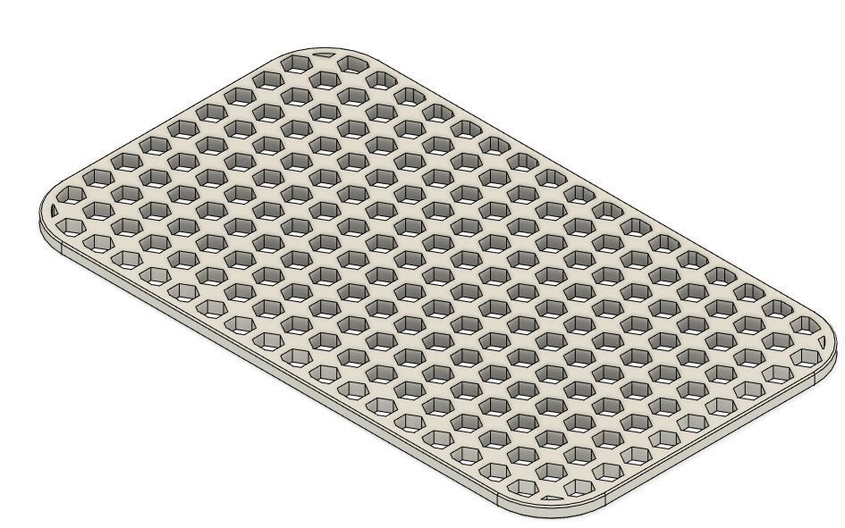 Soap Holder hexagons Free 3D print model_3