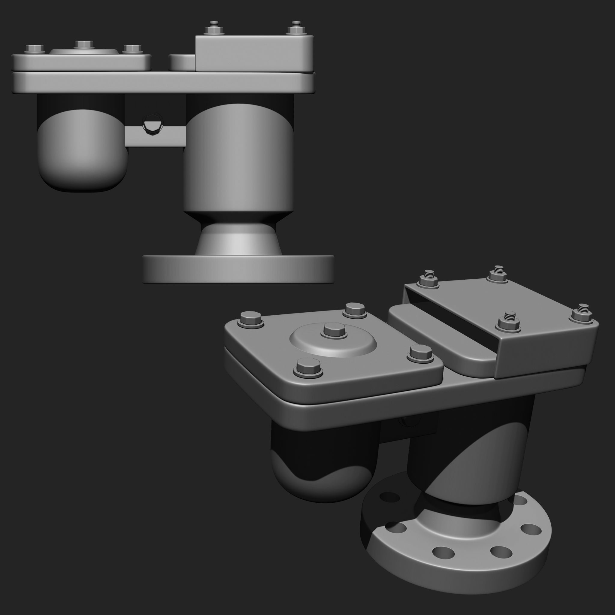 MECHANICAL PARTS MEGA PACK 4 IN ONE 87 BRUSHES 3D model_19