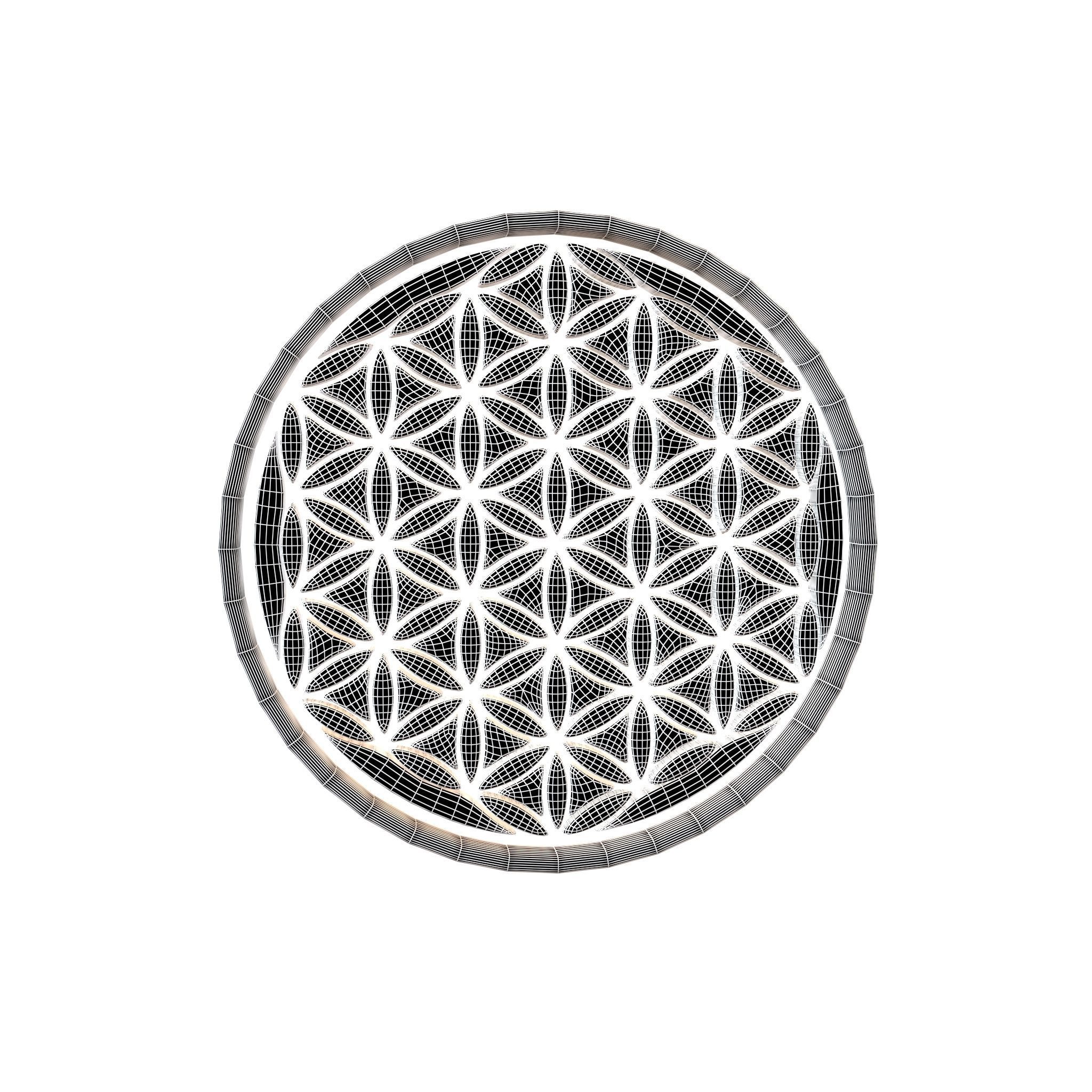 Flower Of Life Symbol v1 003 Low-poly 3D model_7