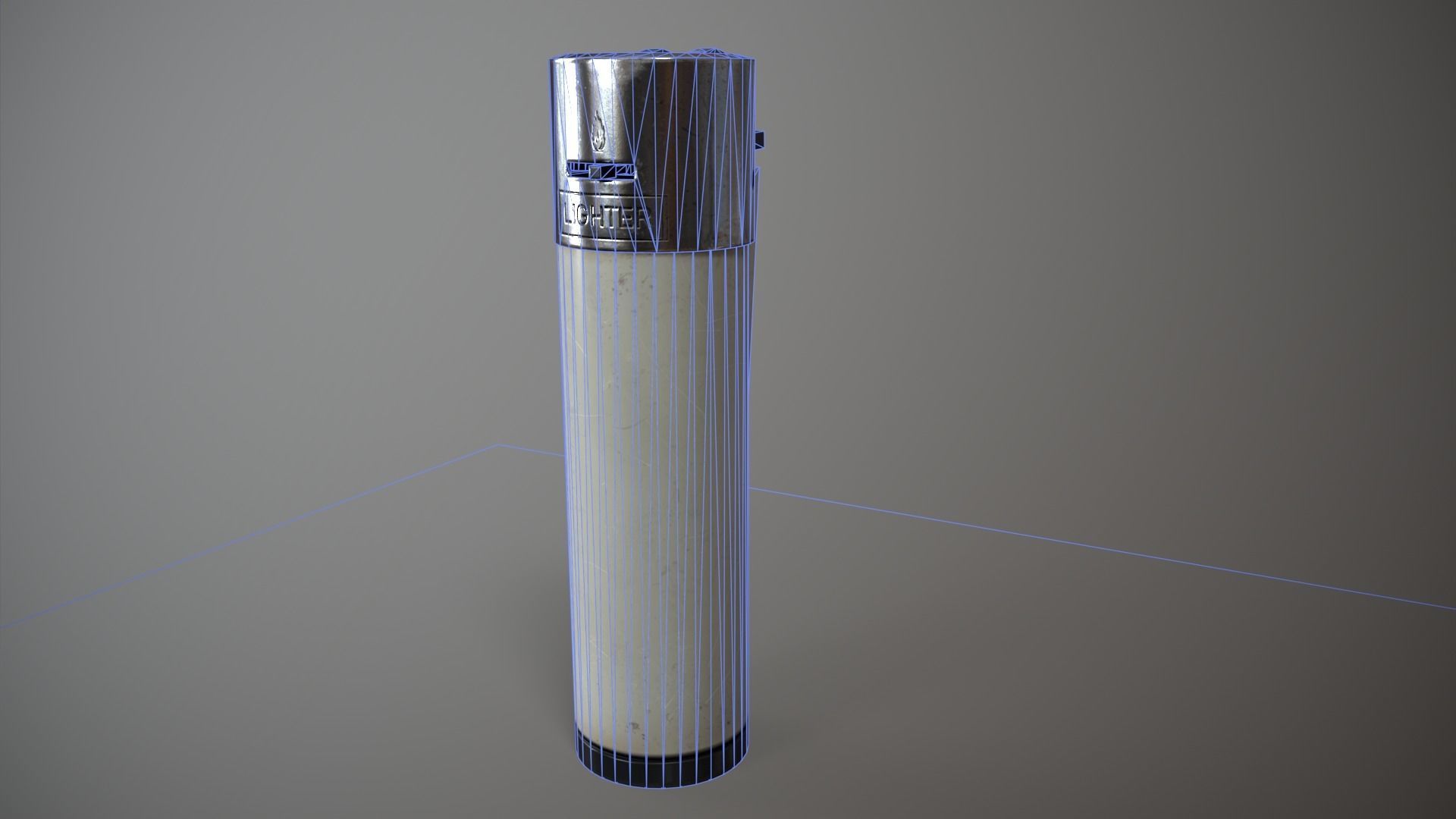 Lighter White Low-poly 3D model_8