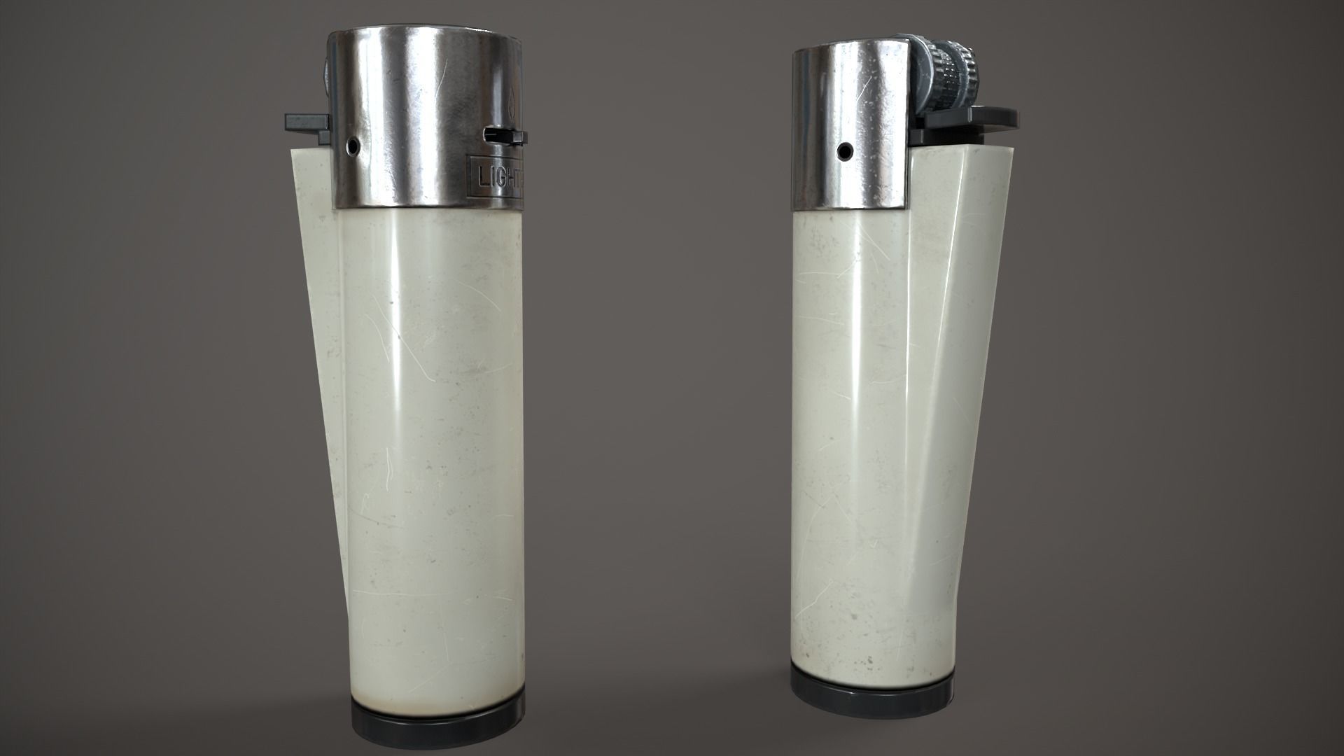 Lighter White Low-poly 3D model_2