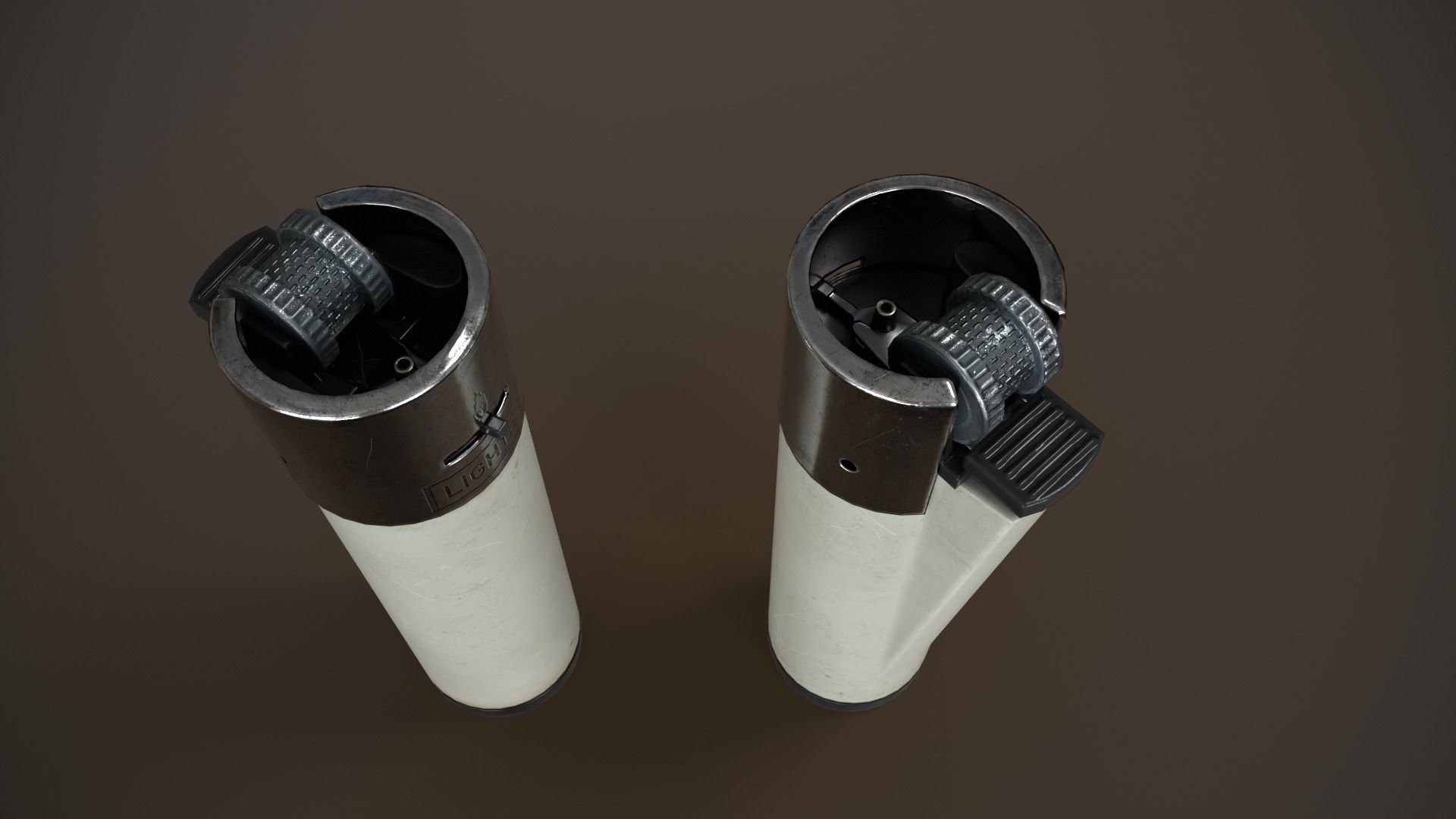 Lighter White Low-poly 3D model_5