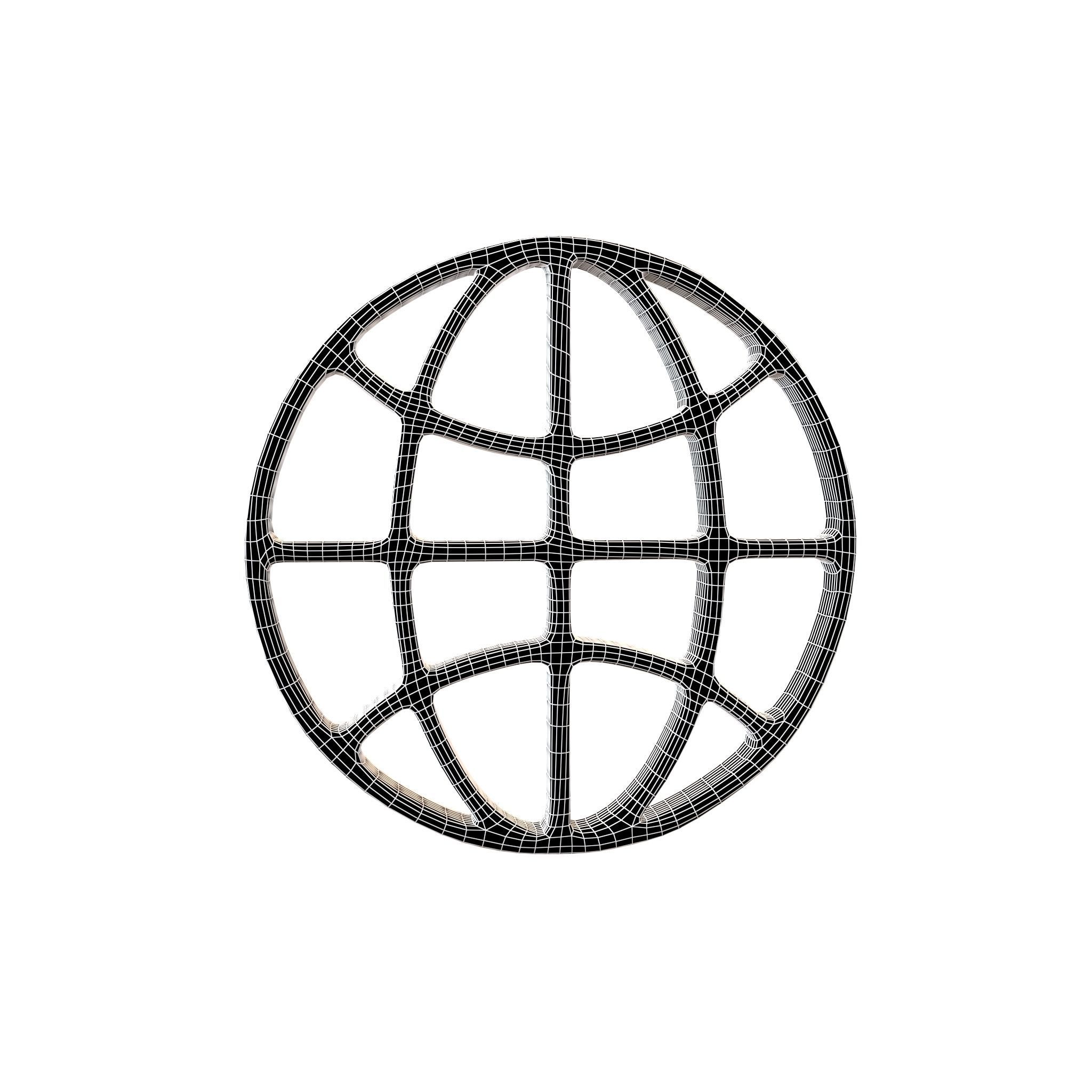 Web Symbol v1 001 Low-poly 3D model_6