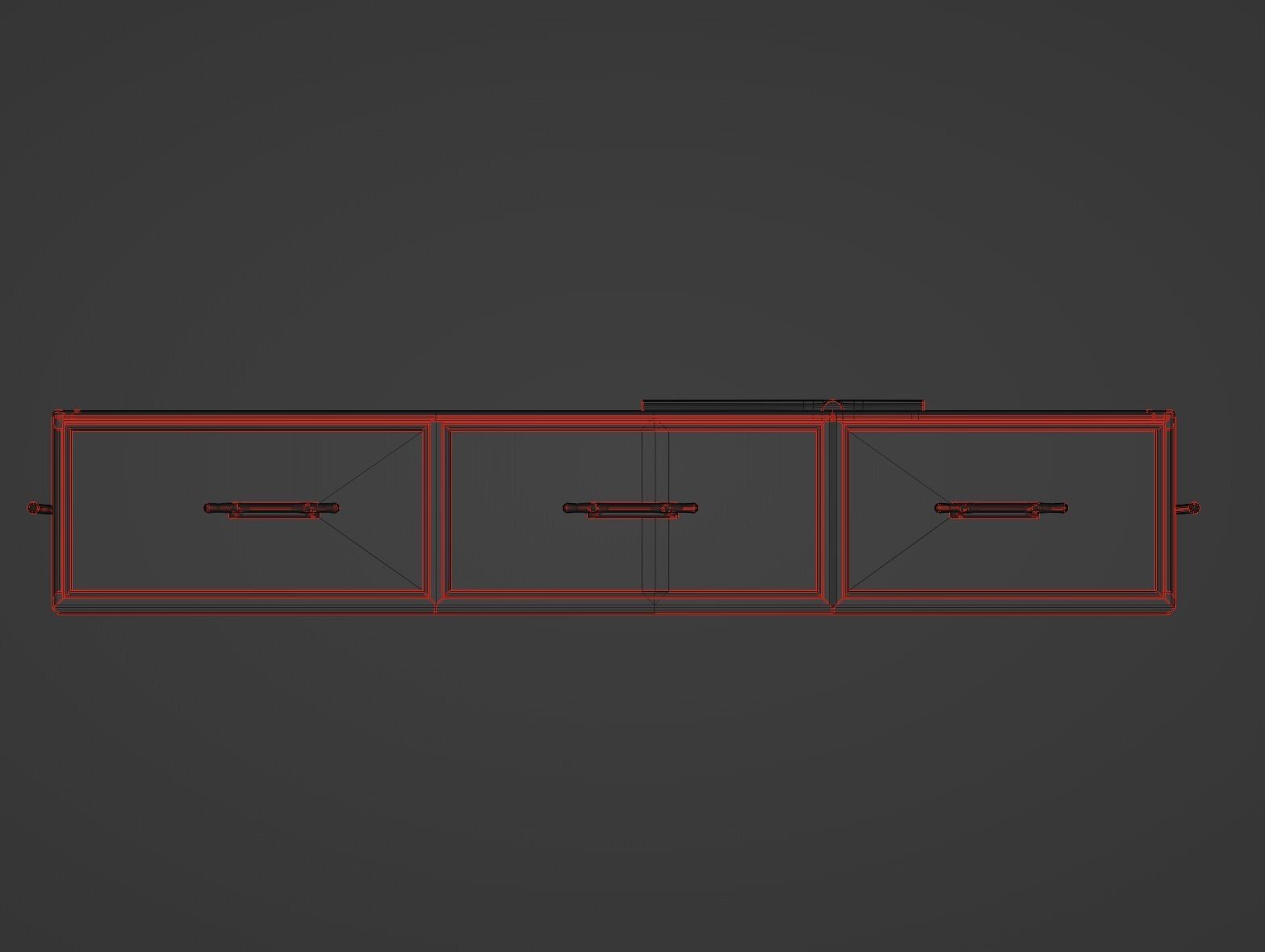 Coffin wooden Low-poly 3D model_15