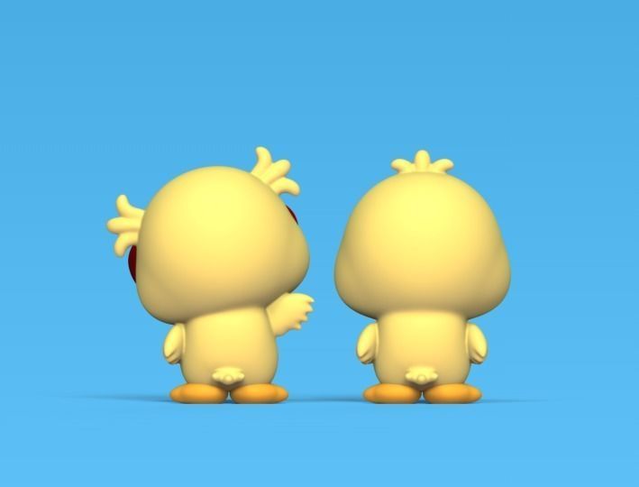 Little Chicken Friends 3D print model_3