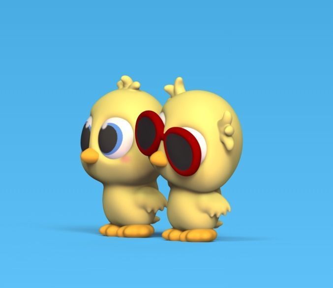 Little Chicken Friends 3D print model_1