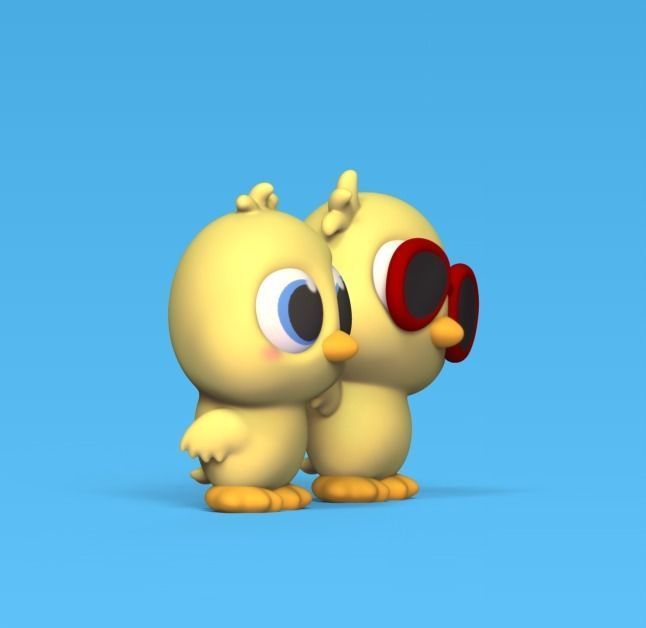 Little Chicken Friends 3D print model_2