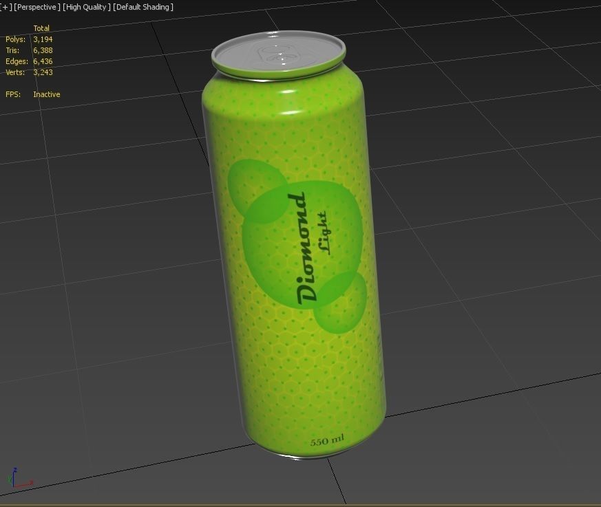 Drink Can Standart 550 ml Low-poly 3D model_15