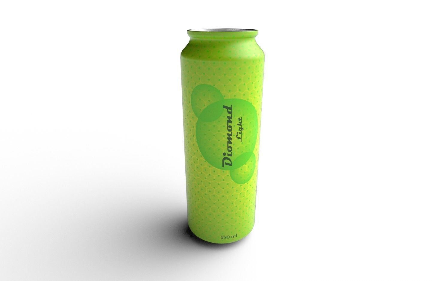 Drink Can Standart 550 ml Low-poly 3D model_9