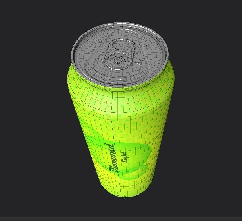 Drink Can Standart 550 ml Low-poly 3D model_13