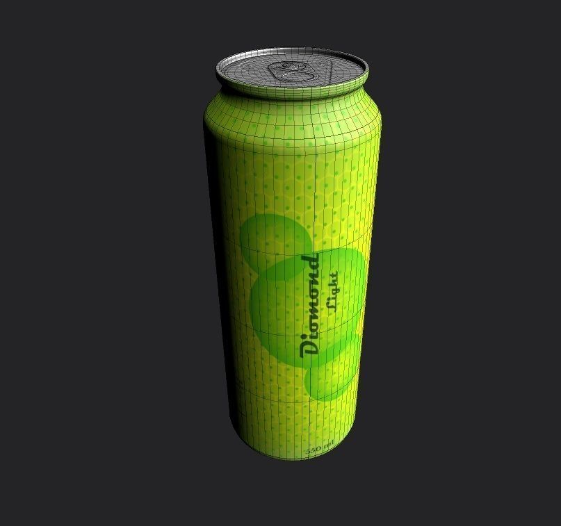 Drink Can Standart 550 ml Low-poly 3D model_2