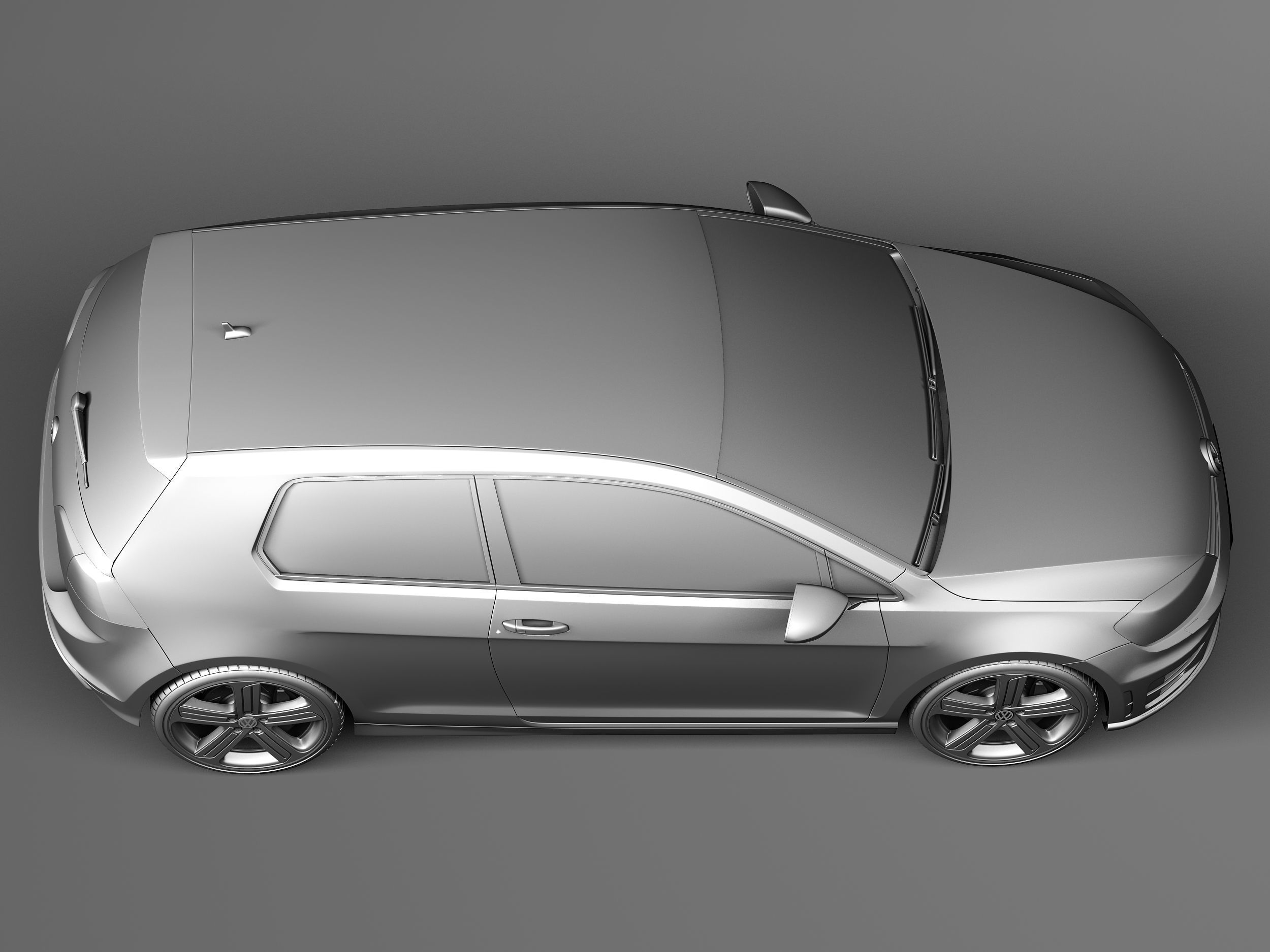 Volkswagen Golf VII R 2014 3D model_15