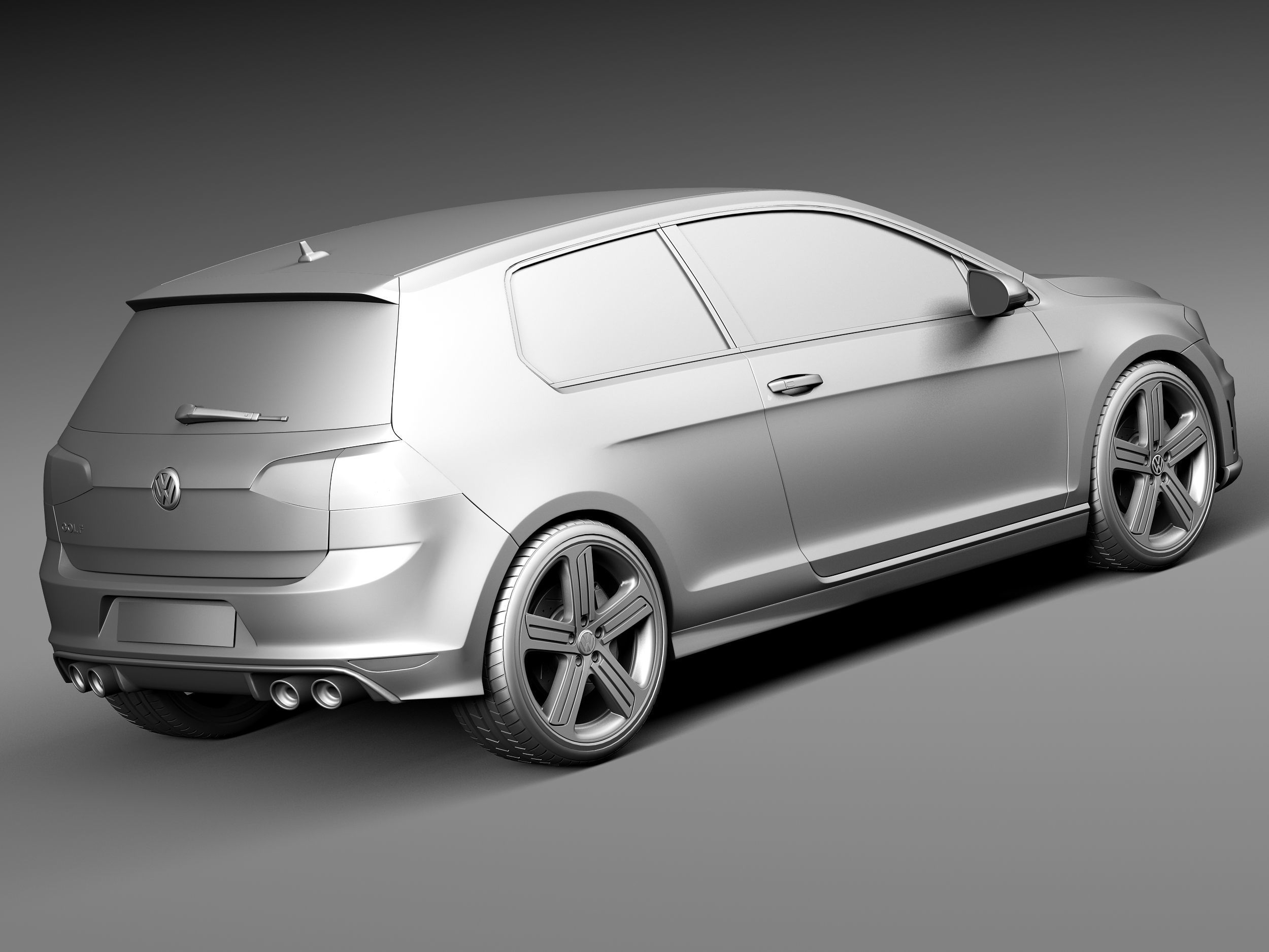 Volkswagen Golf VII R 2014 3D model_12