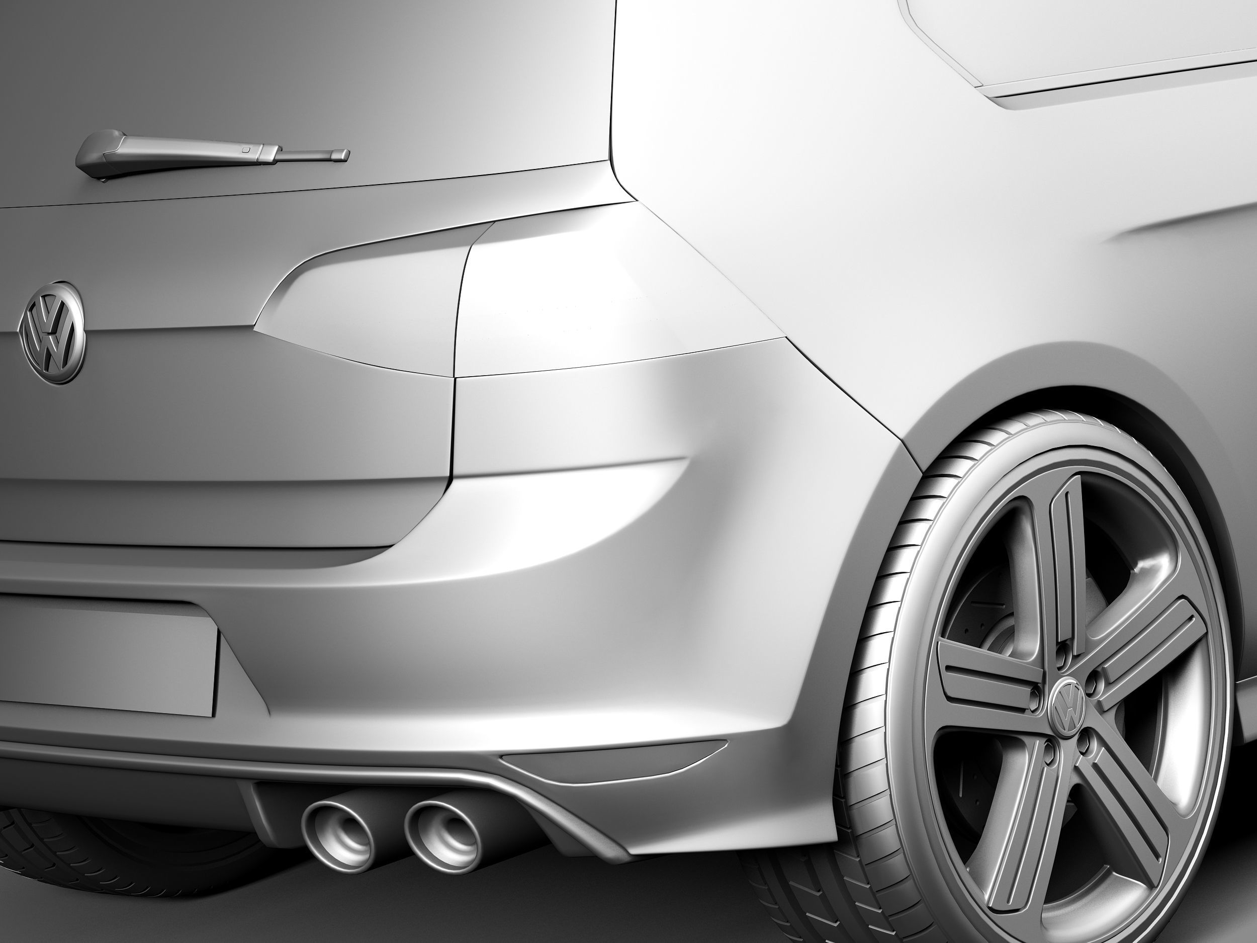 Volkswagen Golf VII R 2014 3D model_11