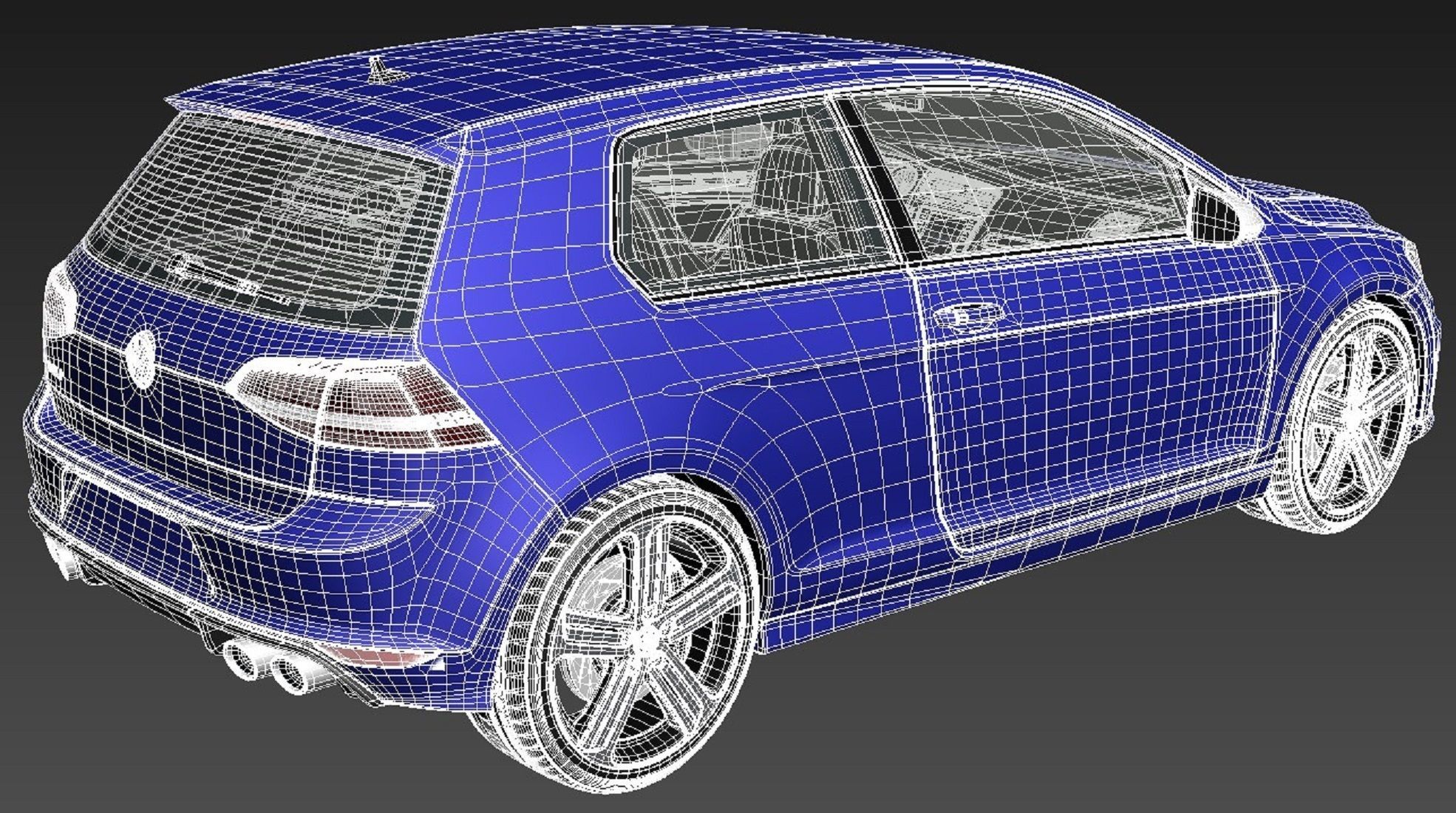 Volkswagen Golf VII R 2014 3D model_18