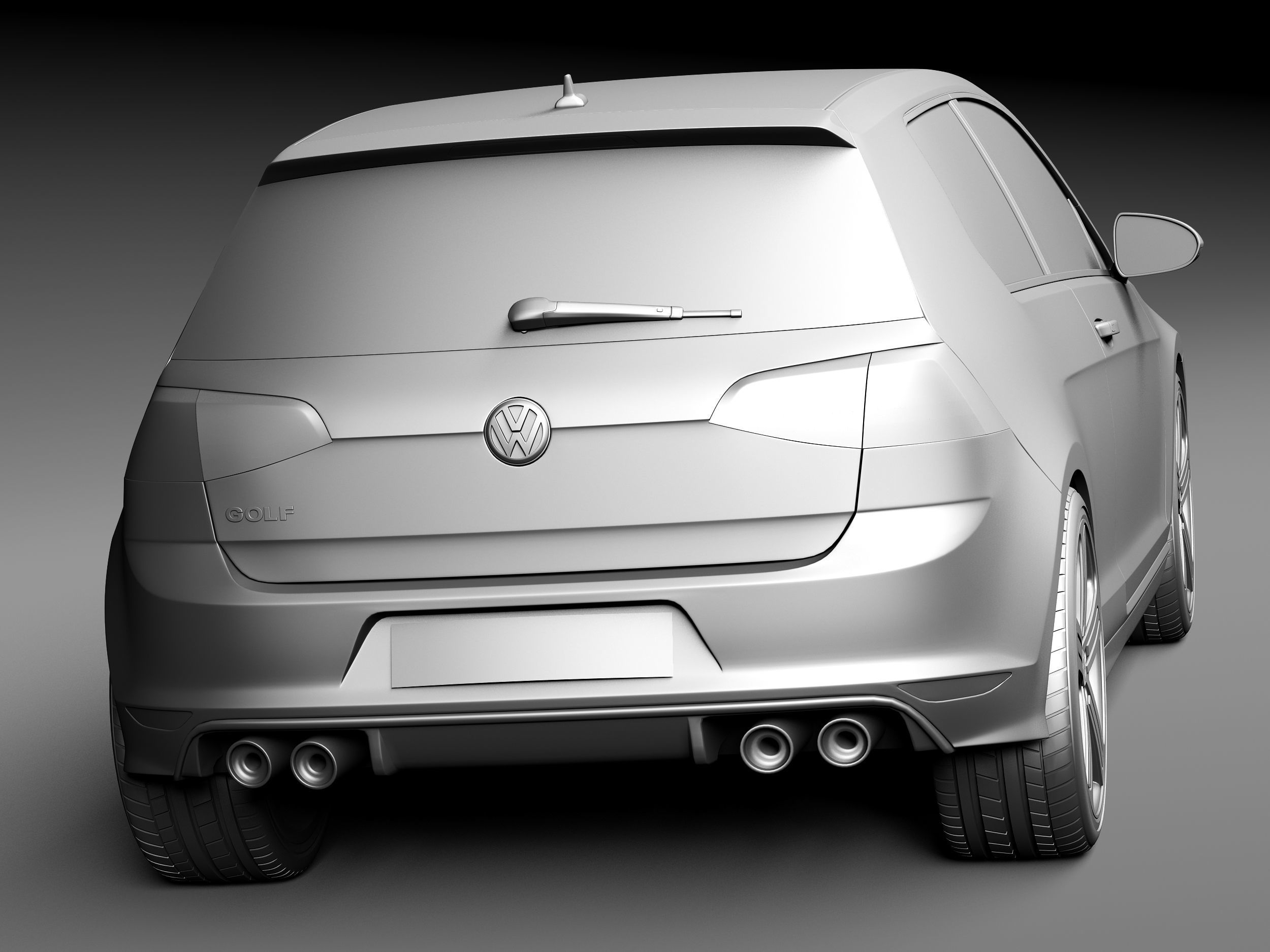 Volkswagen Golf VII R 2014 3D model_13