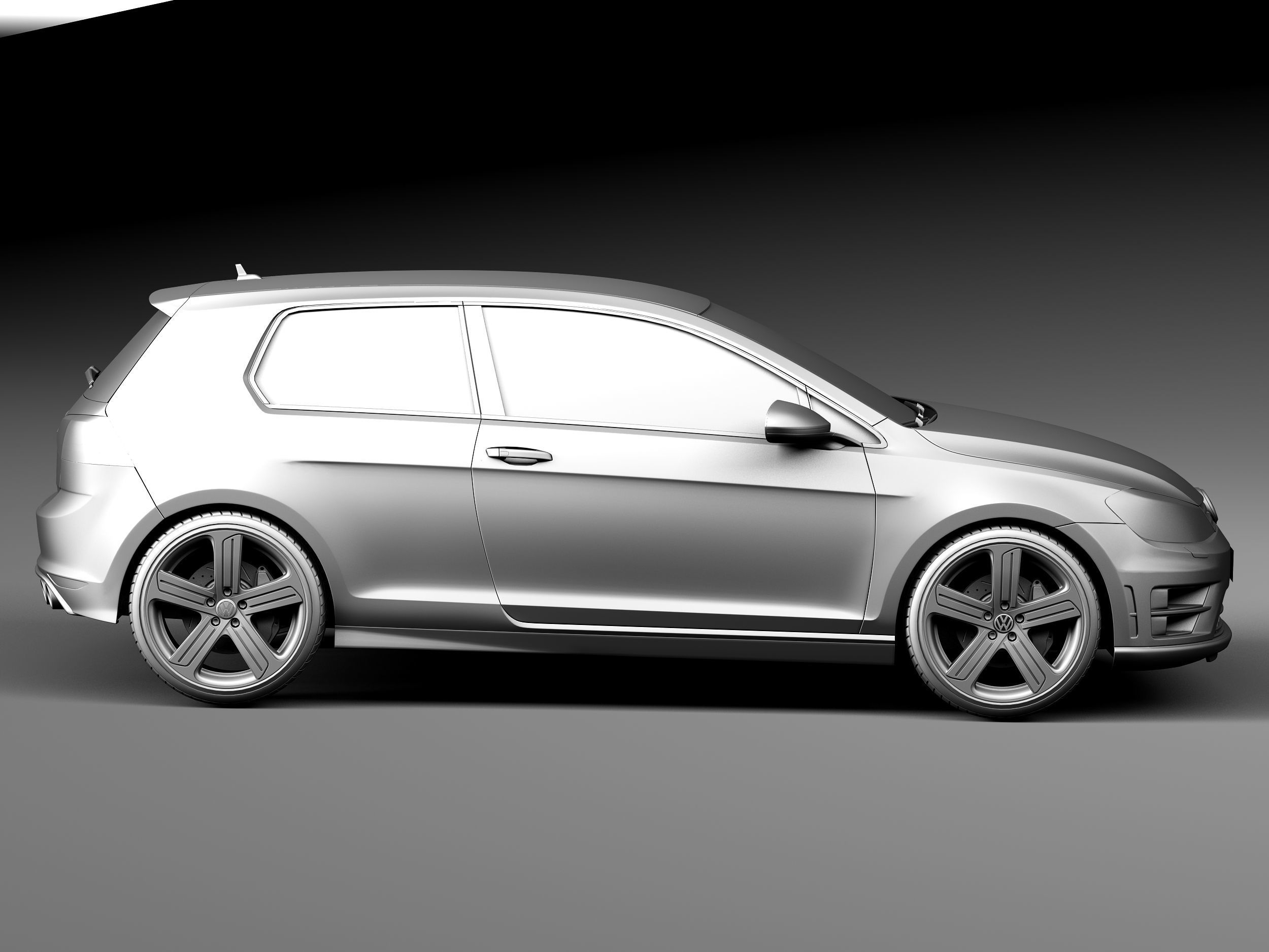 Volkswagen Golf VII R 2014 3D model_14