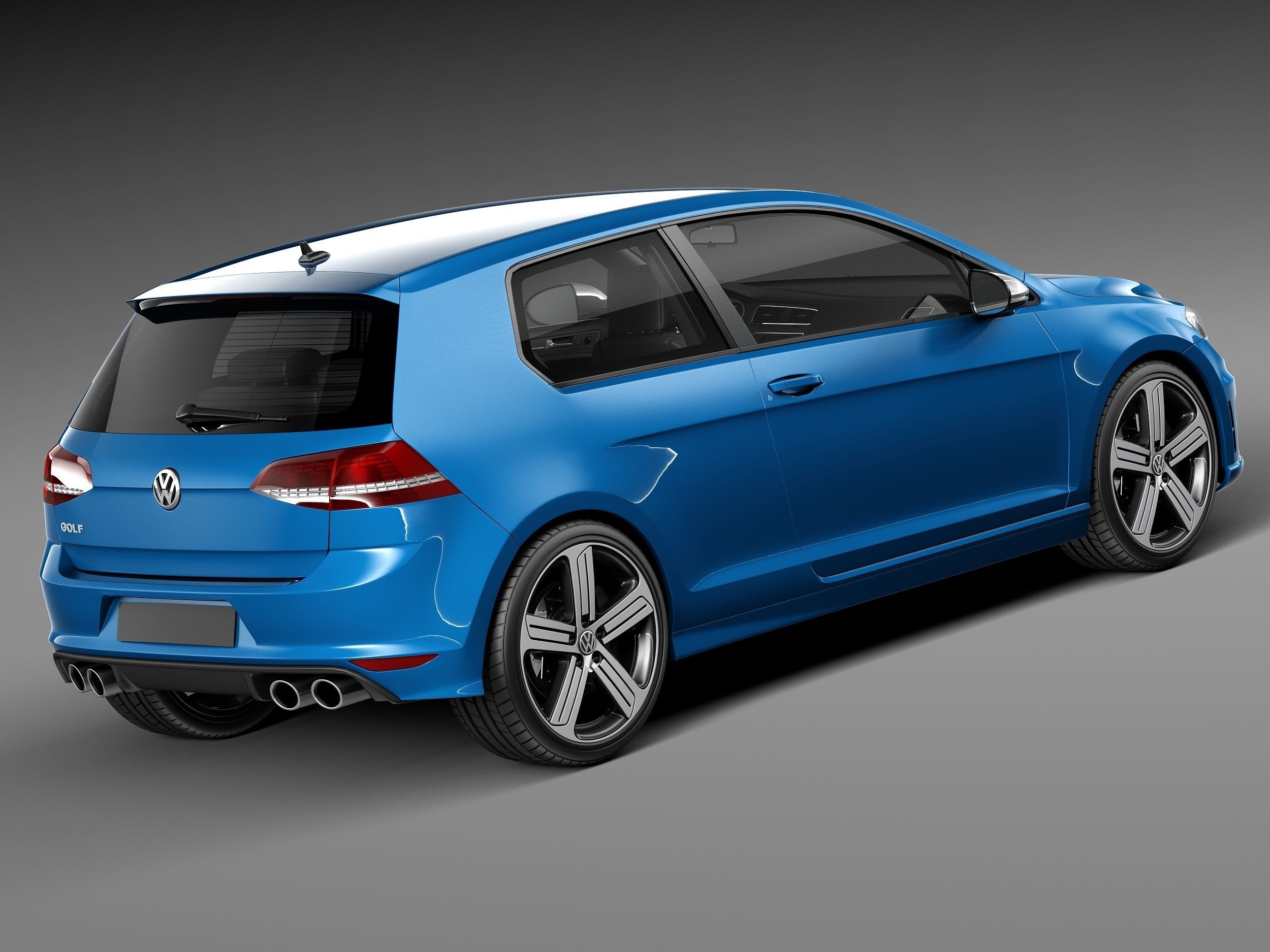 Volkswagen Golf VII R 2014 3D model_4