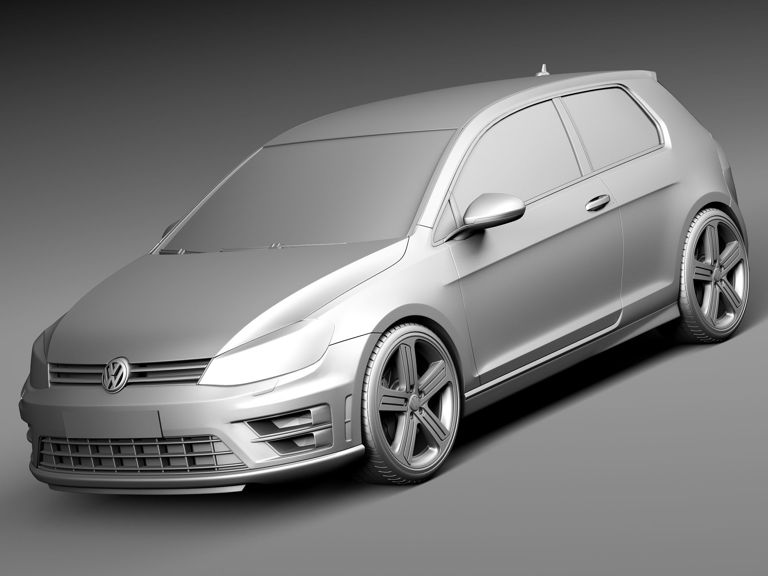 Volkswagen Golf VII R 2014 3D model_8