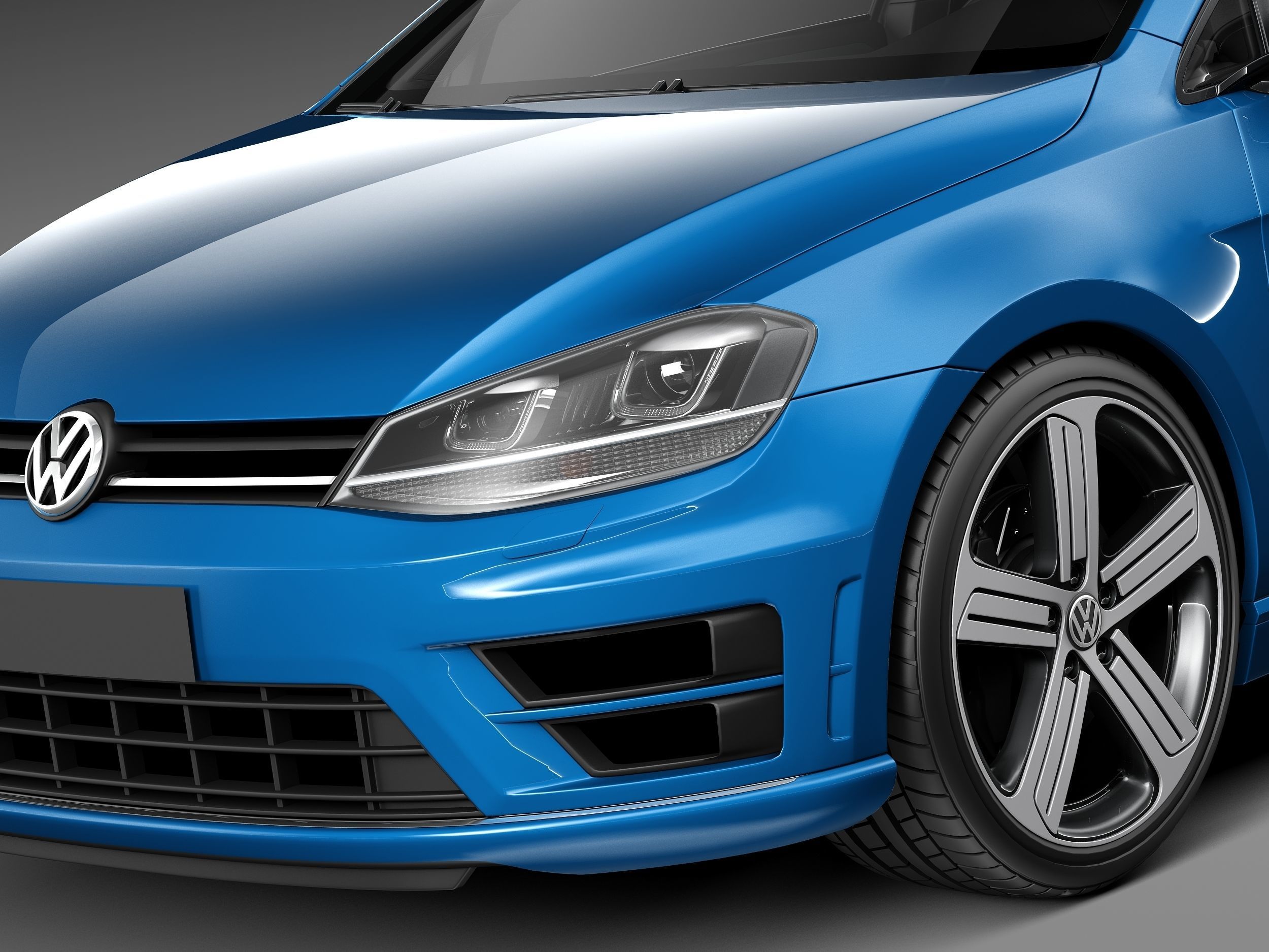 Volkswagen Golf VII R 2014 3D model_2