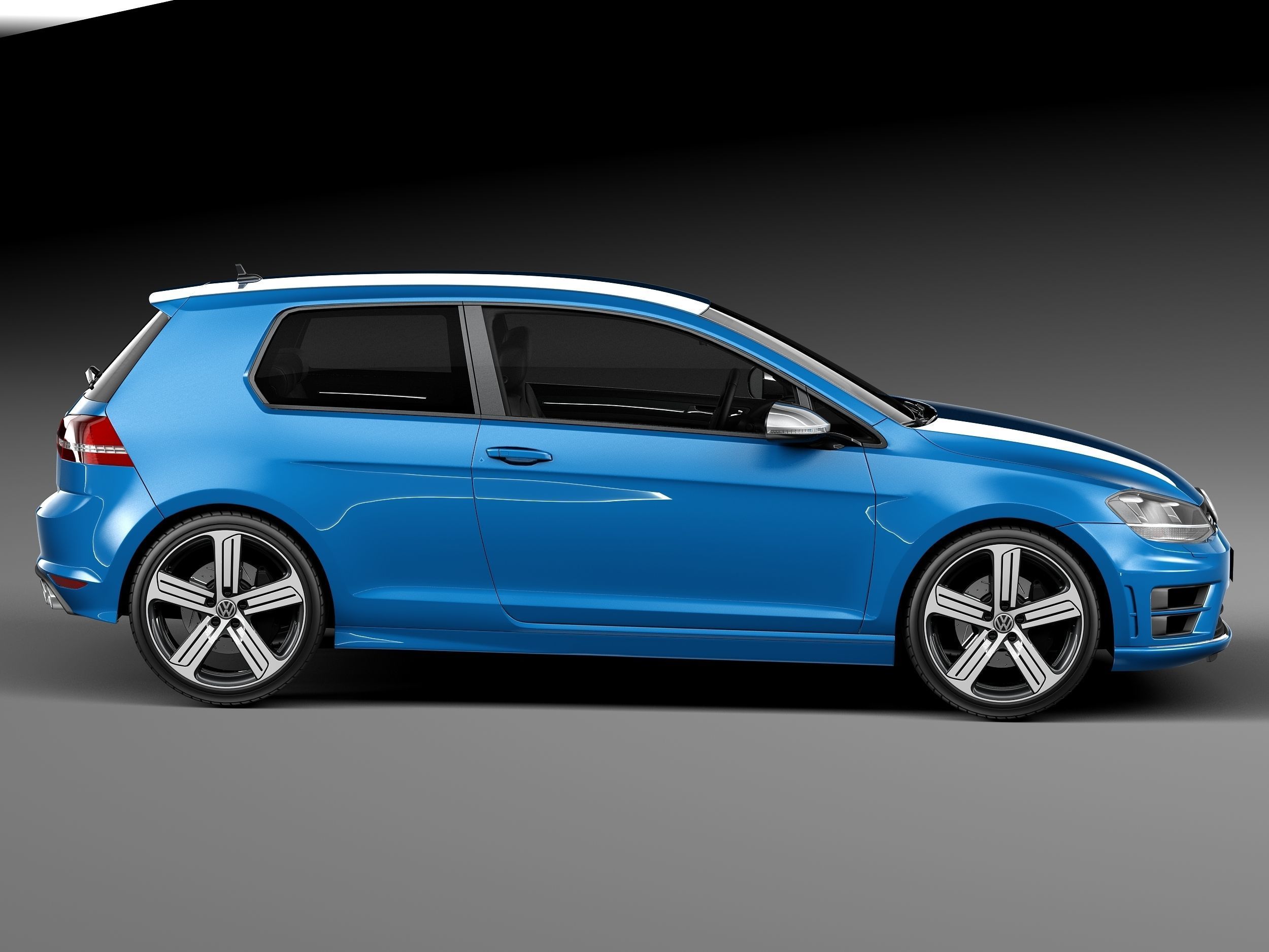 Volkswagen Golf VII R 2014 3D model_6