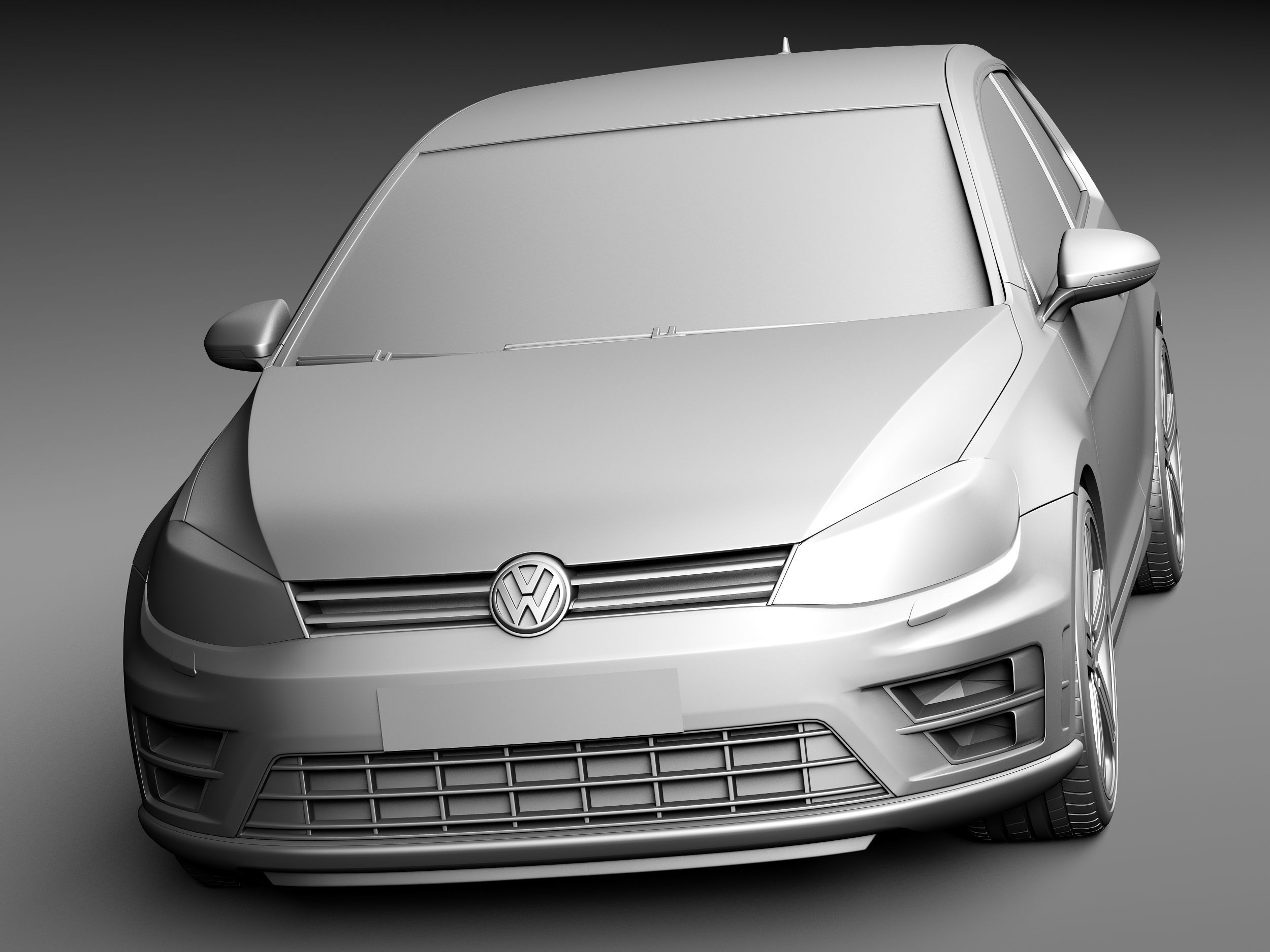 Volkswagen Golf VII R 2014 3D model_9
