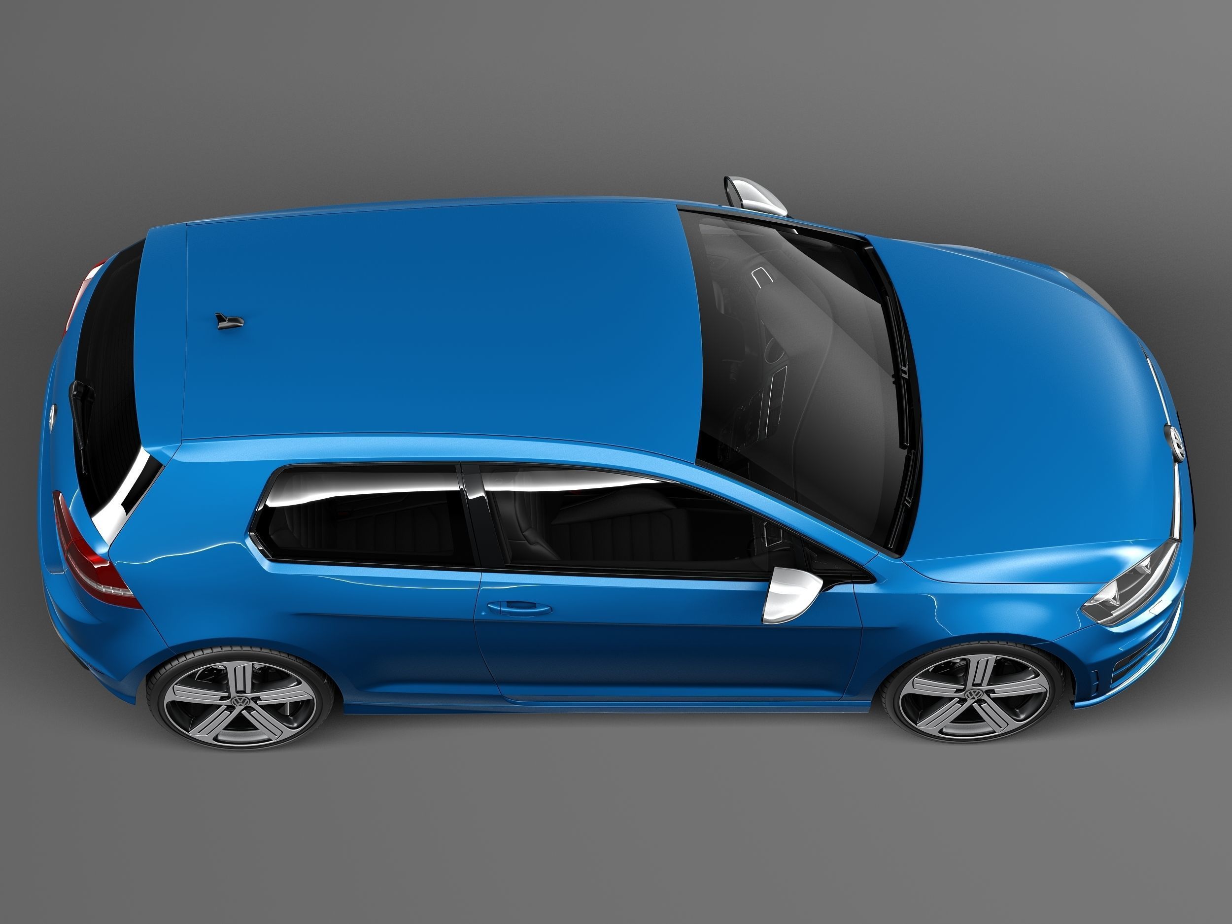 Volkswagen Golf VII R 2014 3D model_7