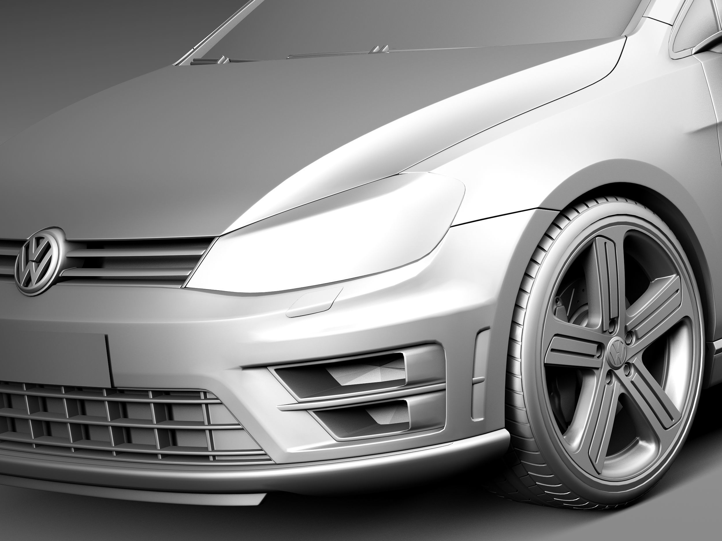 Volkswagen Golf VII R 2014 3D model_10