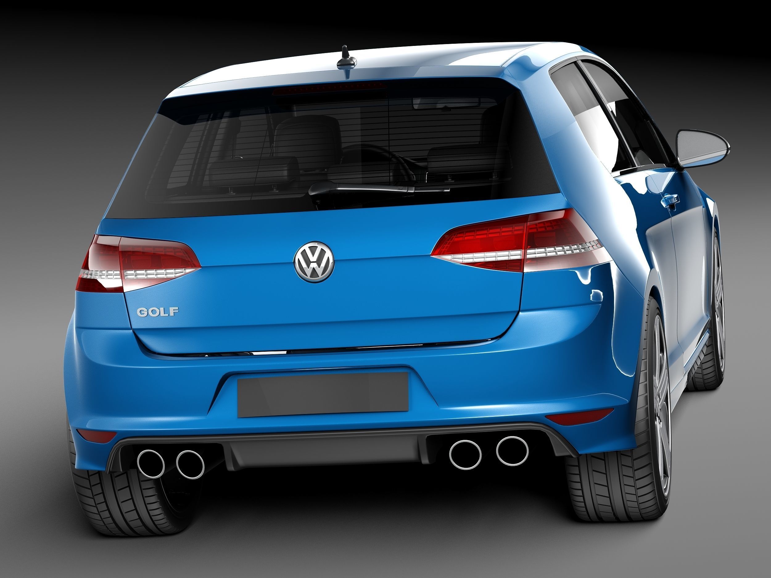Volkswagen Golf VII R 2014 3D model_5