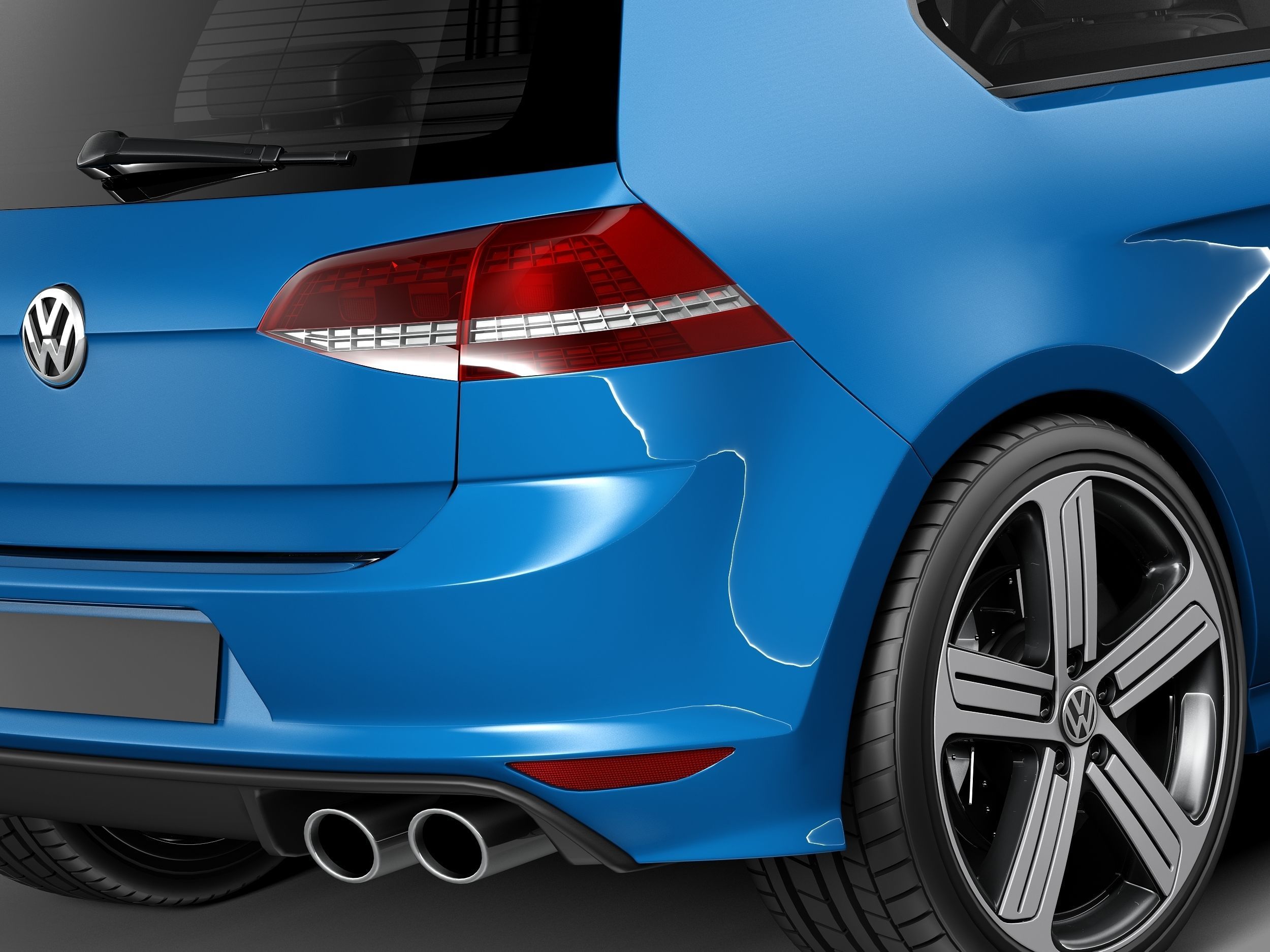 Volkswagen Golf VII R 2014 3D model_3
