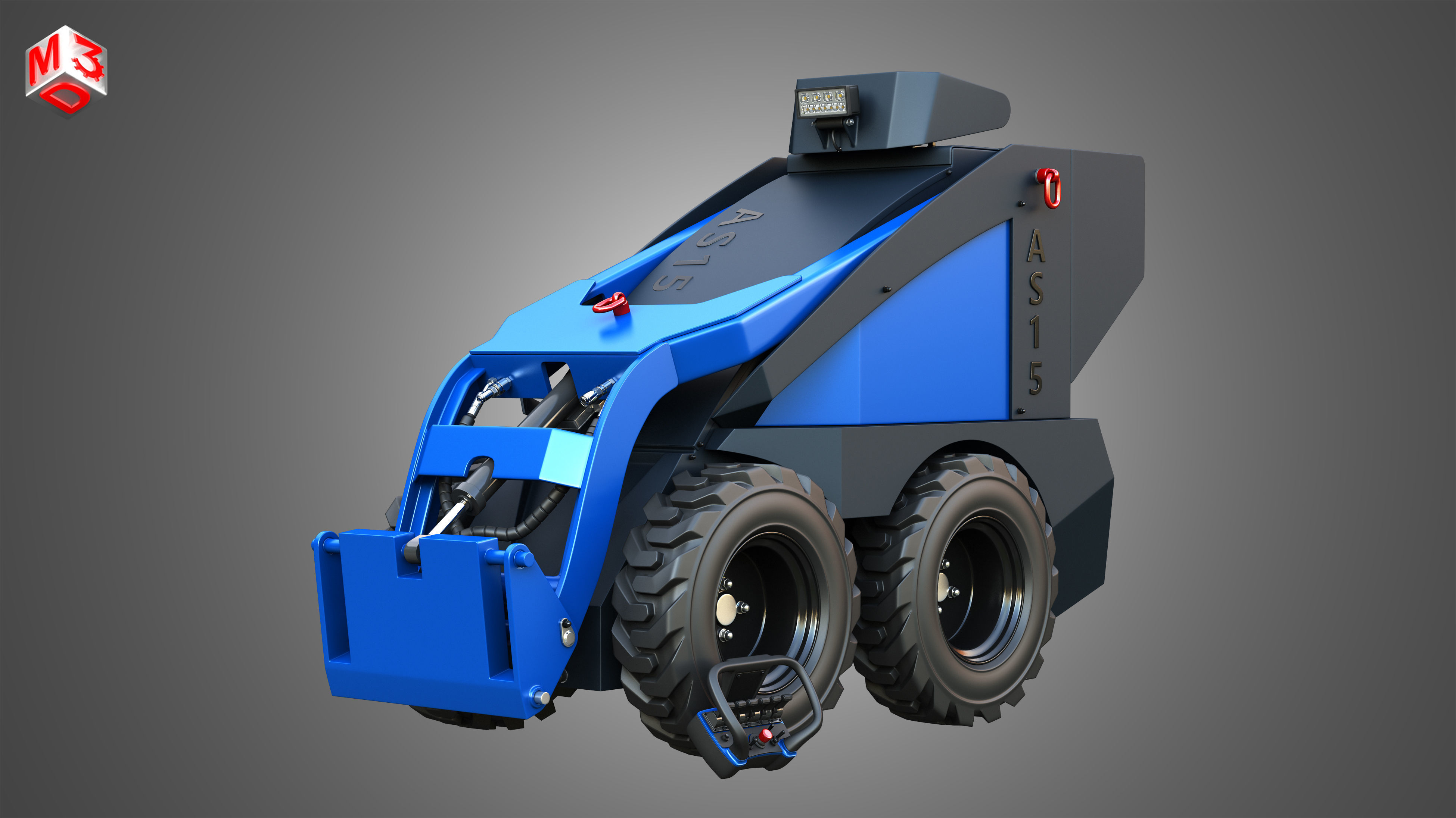 AS15 - Mini Skid Steer  - Loader Bucket 3D model_3