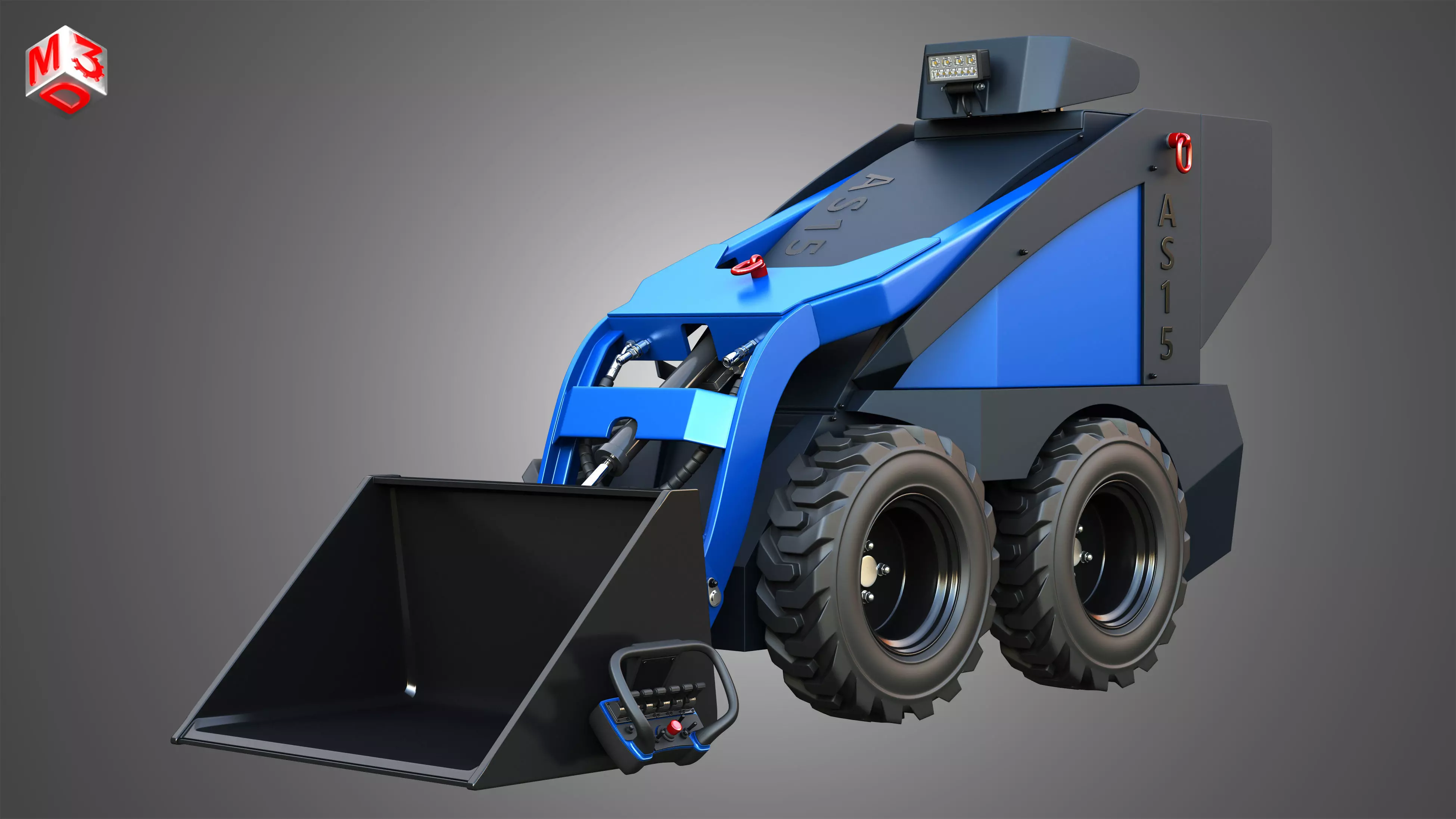 AS15 - Mini Skid Steer  - Loader Bucket 3D model_0
